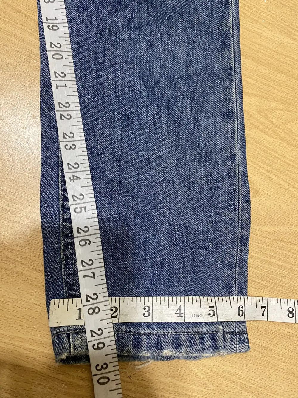 HYDROGEN Hydrogen Luxury Sportwear Jeans Distressed Bones Design Size US 31 - 22 Thumbnail