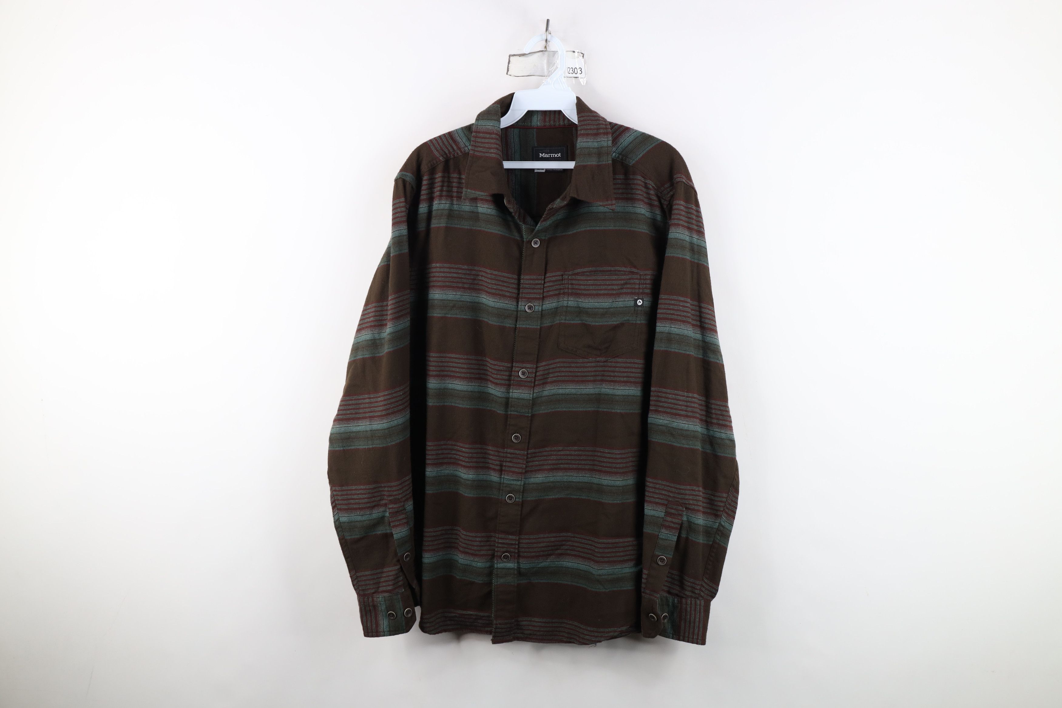 Marmot Marmot Flannel Striped Color Block Collared Button Shirt Size US M / EU 48-50 / 2 - 1 Thumbnail