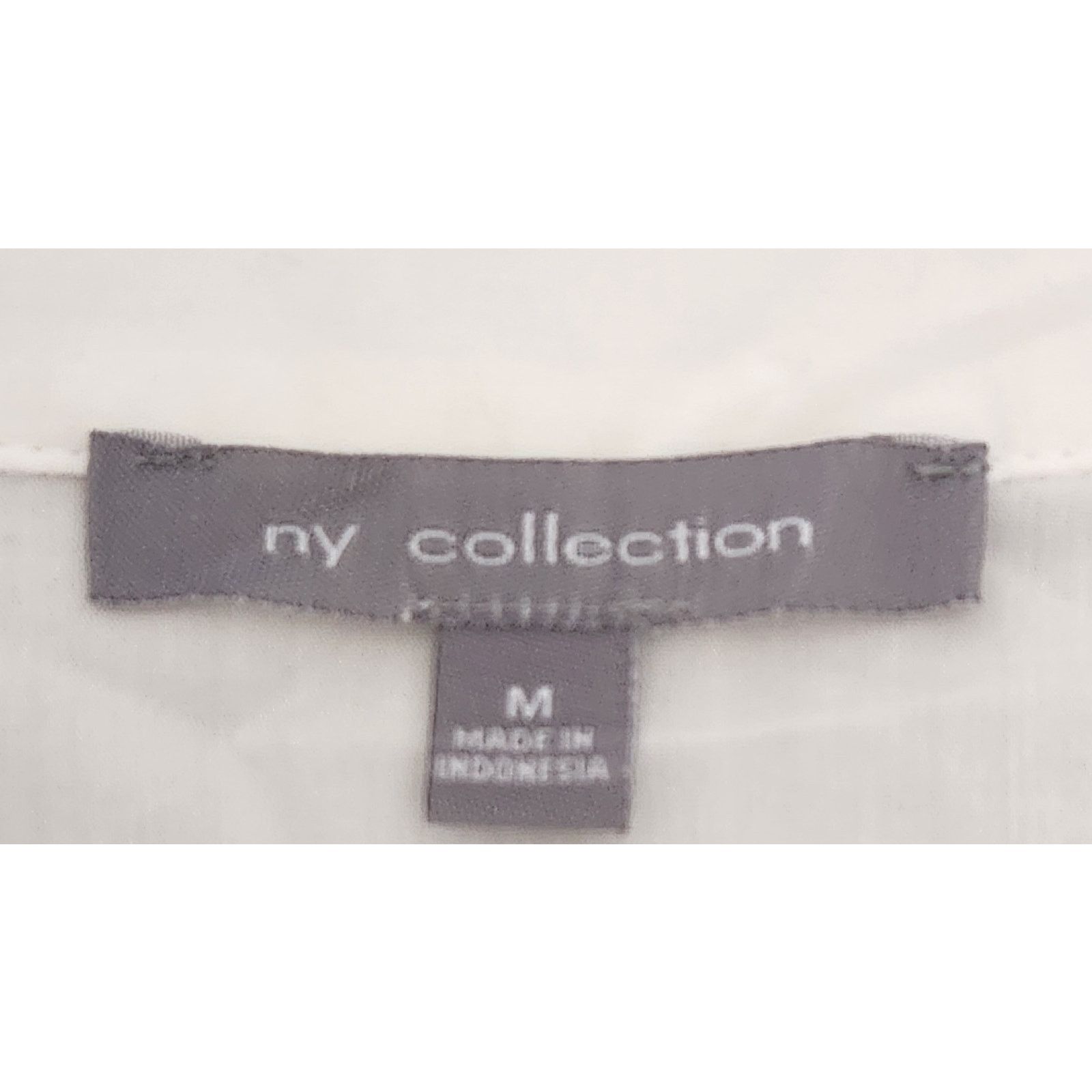 Other NY Collection White Tuxedo Pleated Button Up Top Medium Size M / US 6-8 / IT 42-44 - 6 Thumbnail