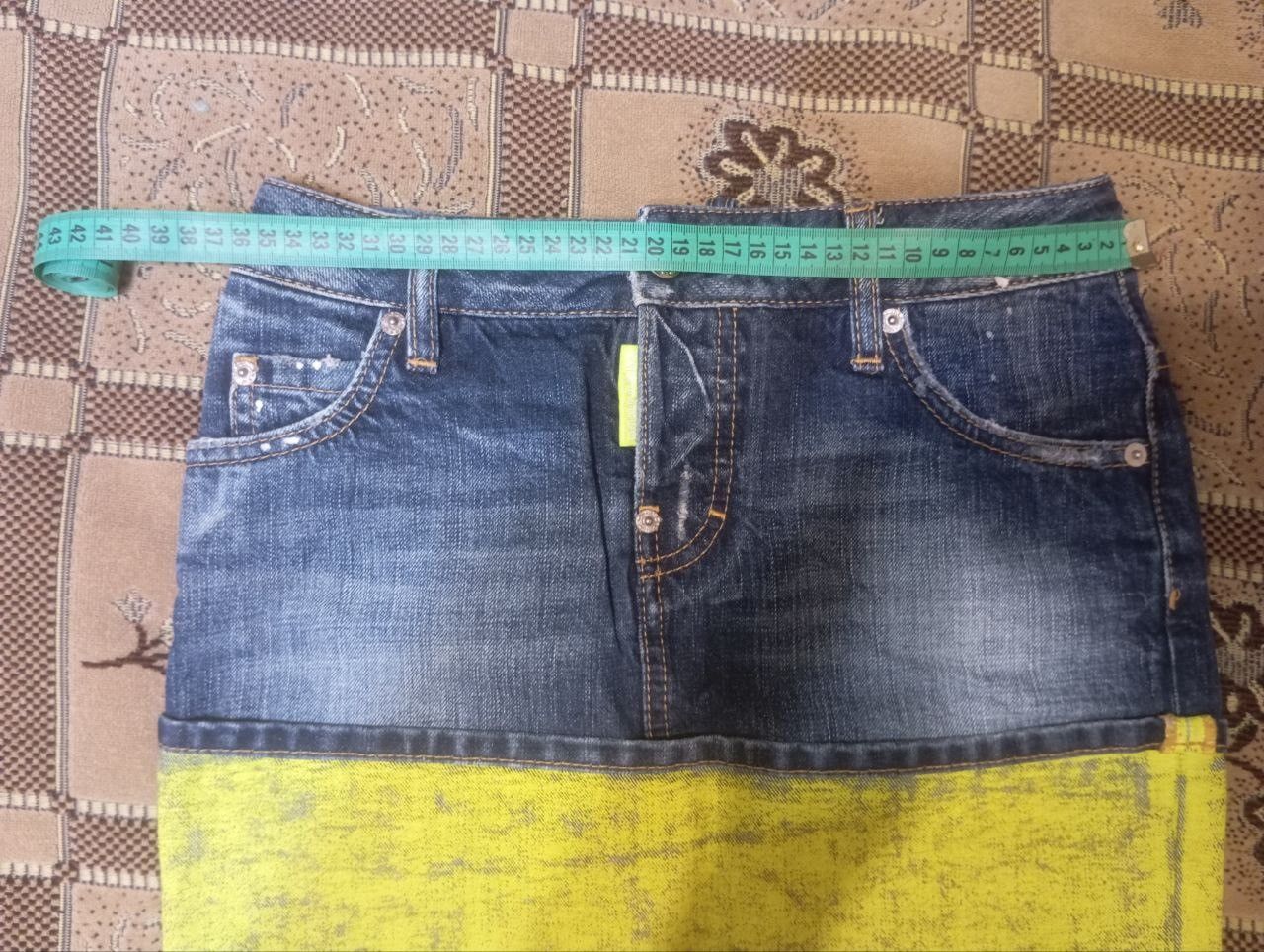Dsquared2 Dsquared2 vintage denim mini skirt green painted rare Size 36" / US 14 / IT 50 - 19 Thumbnail