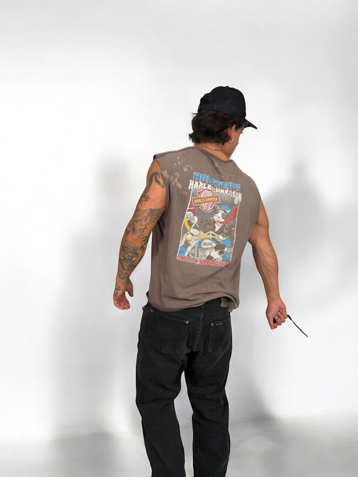 Harley Davidson Thrashed Harley 90s cutoff Size US XL / EU 56 / 4 - 6 Thumbnail