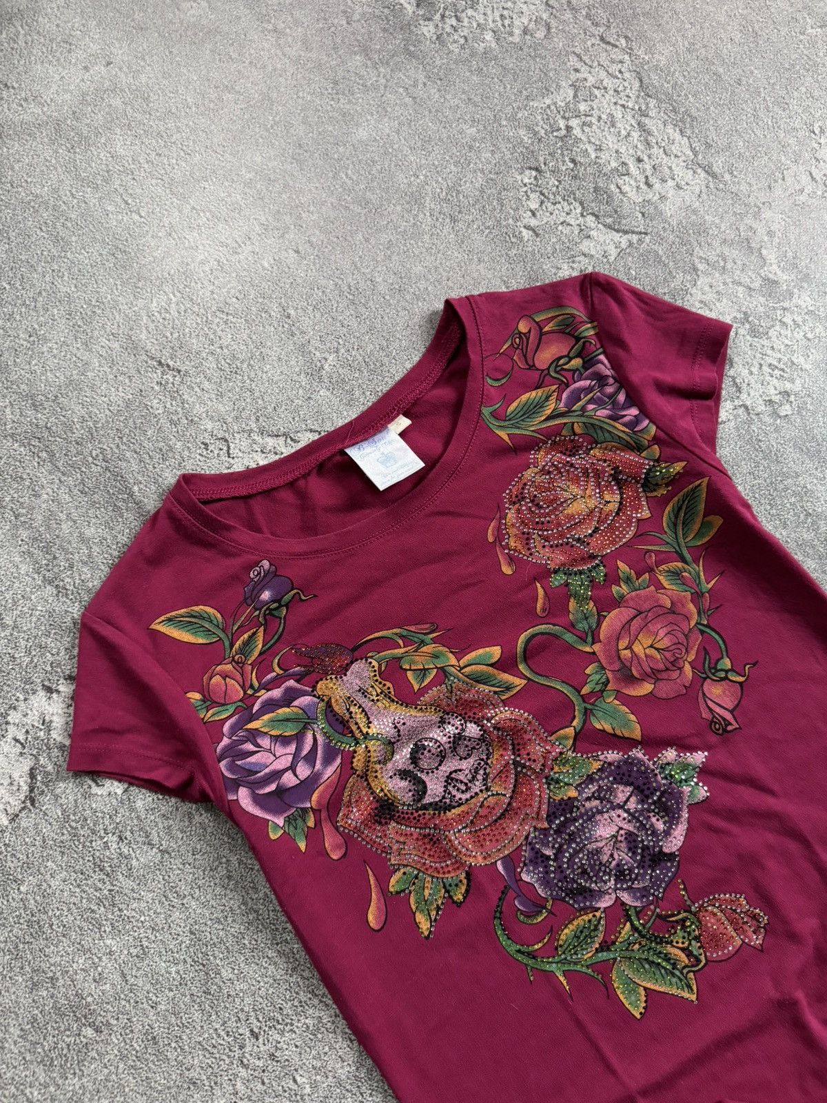 Other B-Soul S/size Y2K Avantgarde rhinestones rose 🌹skeleton tee Size S / US 4 / IT 40 - 2 Thumbnail