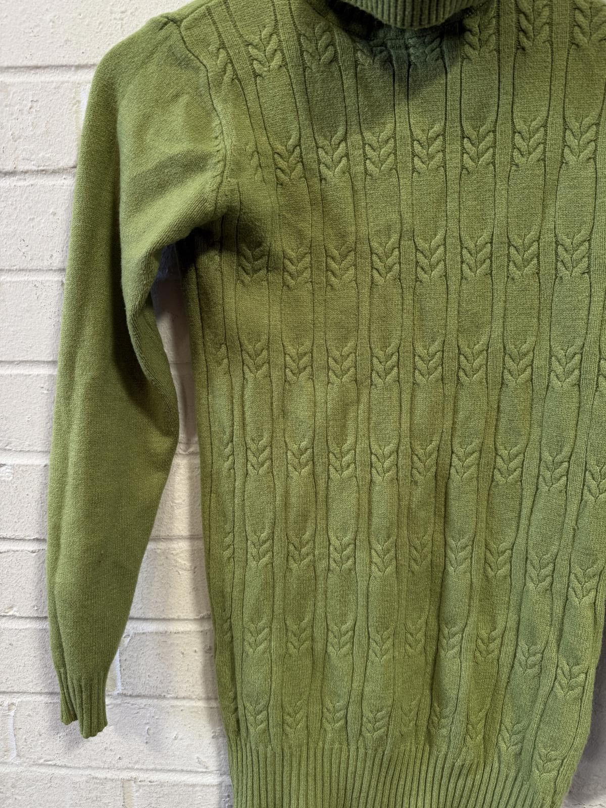 Unknown London Green Cable Knit Turtleneck Sweater Size M / US 6-8 / IT 42-44 - 2 Thumbnail