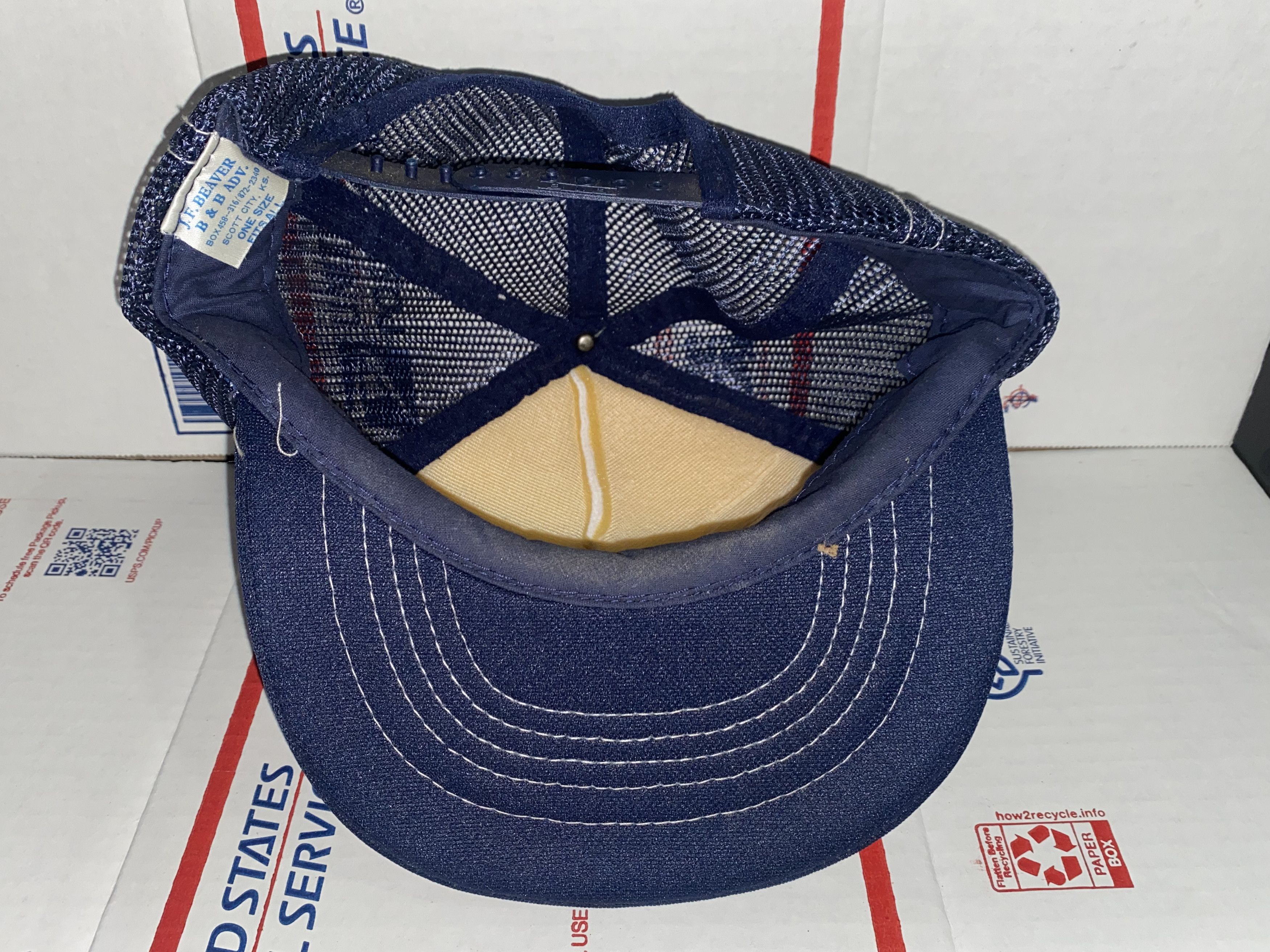 Vintage vtg Farmland nitrogen Plant Co-oP Oklahoma trucker hat cap ! Size ONE SIZE - 4 Thumbnail