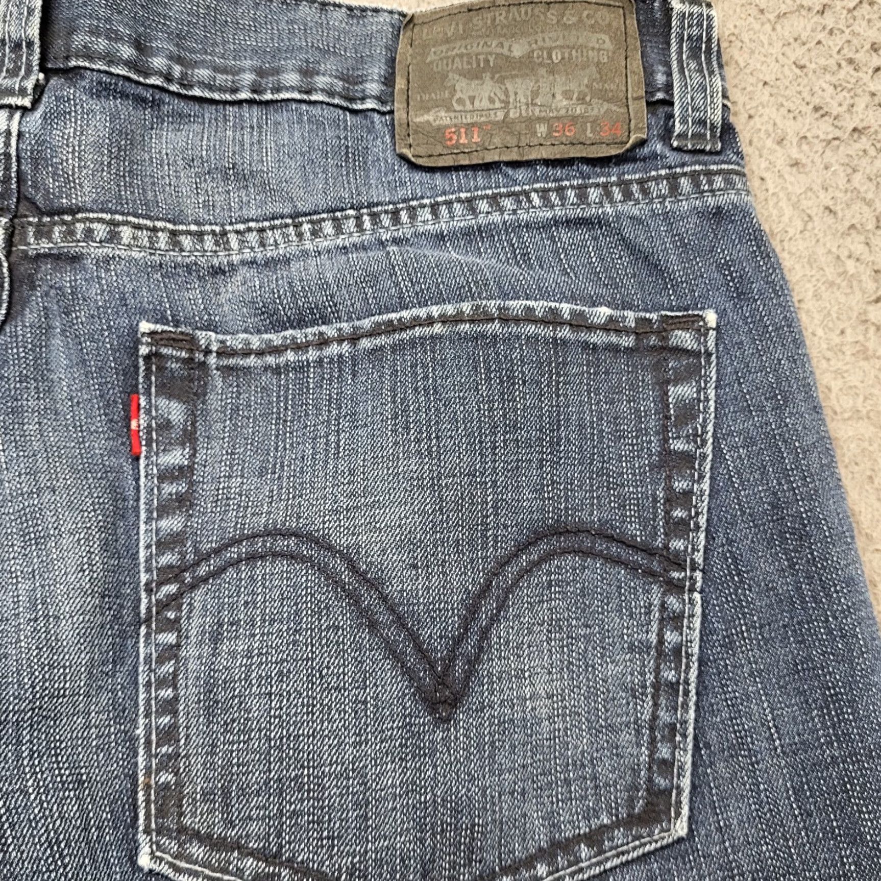 Levi's Levi's Jeans Men 511 Skinny 38x34 Blue Dark Wash College Denim Size US 38 / EU 54 - 5 Thumbnail
