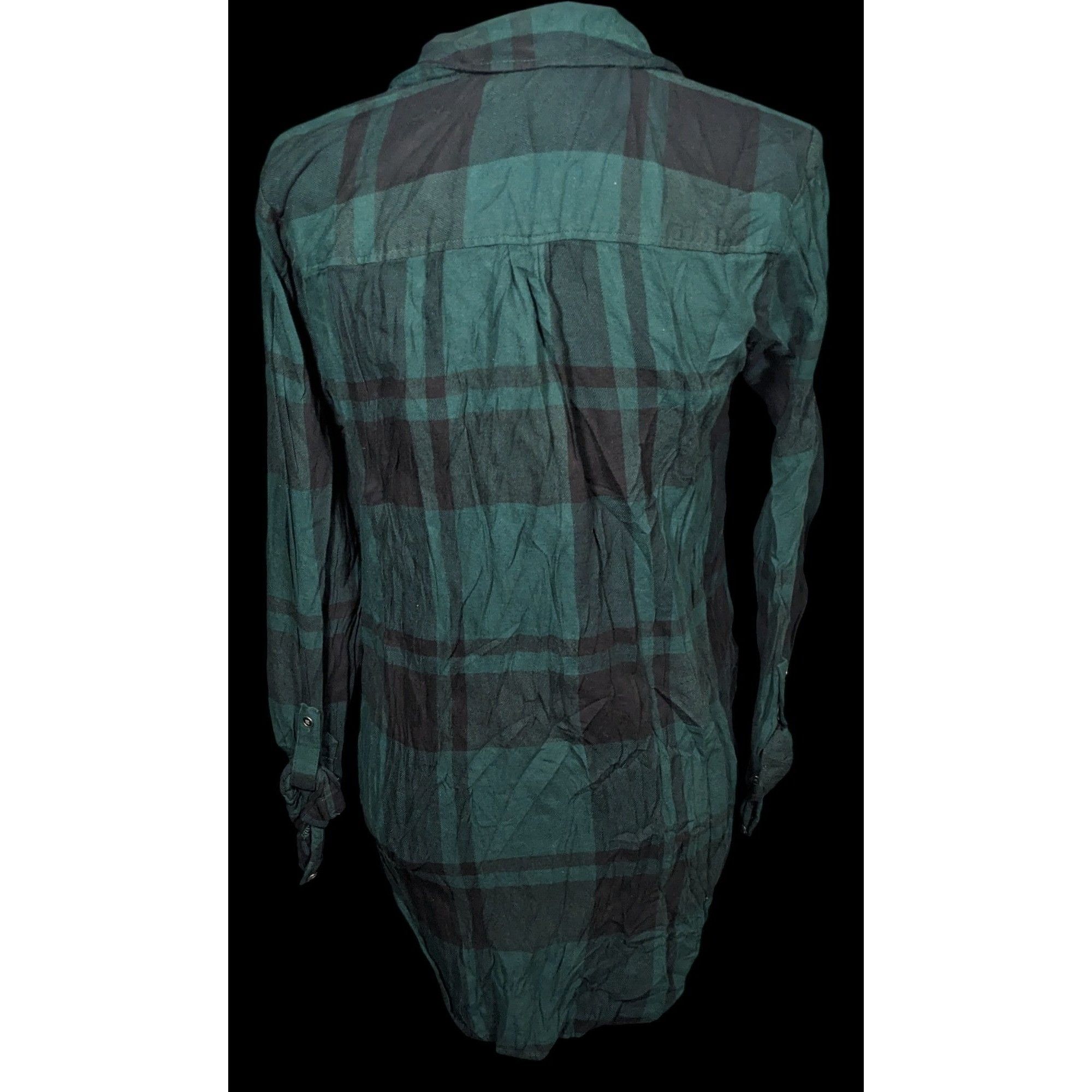 Other New Directions Black And Green Button Down Top Size M / US 6-8 / IT 42-44 - 2 Thumbnail