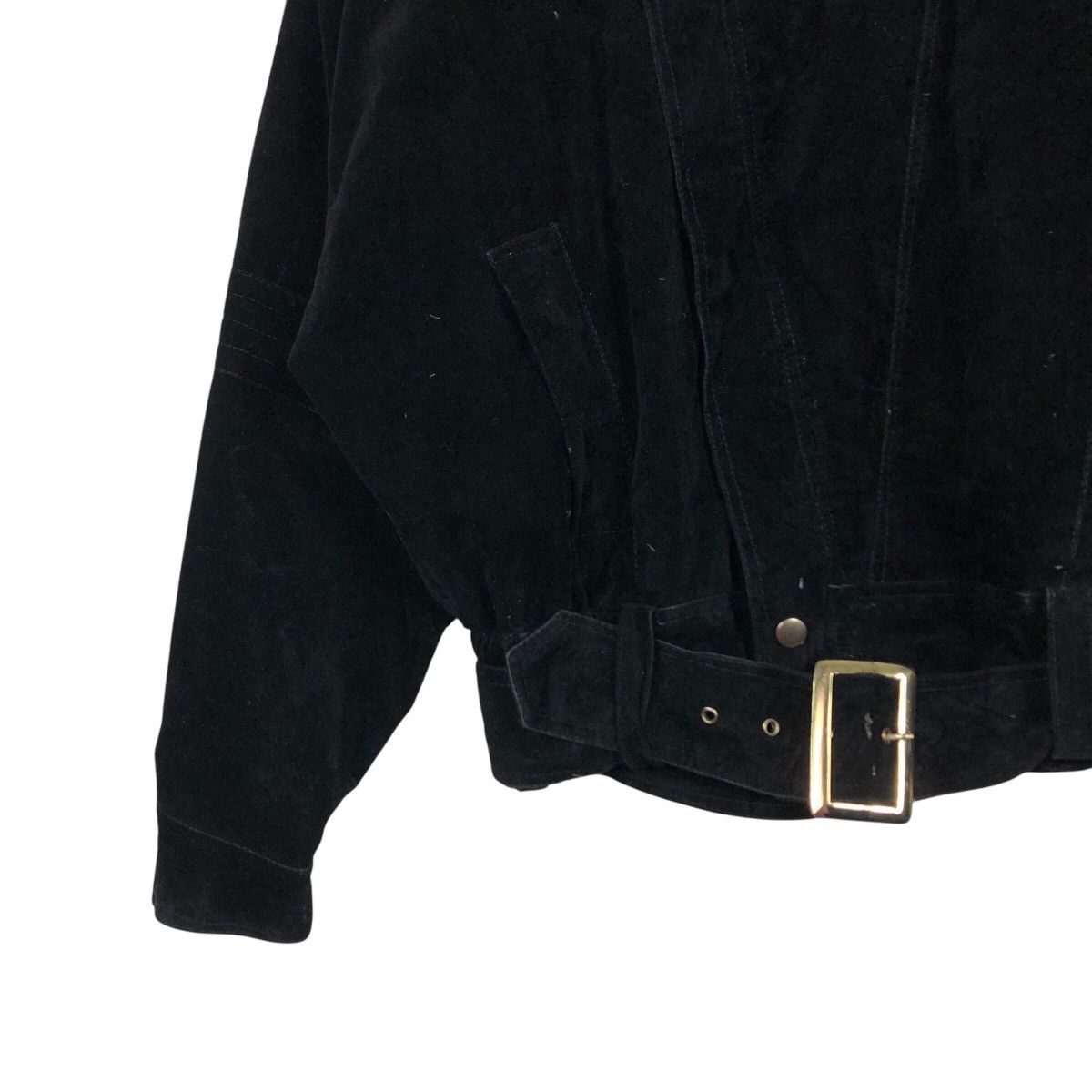Japanese Brand Vintage Pezzo Design Black Velour Moto Jacket Issey Miyake Size US M / EU 48-50 / 2 - 5 Thumbnail
