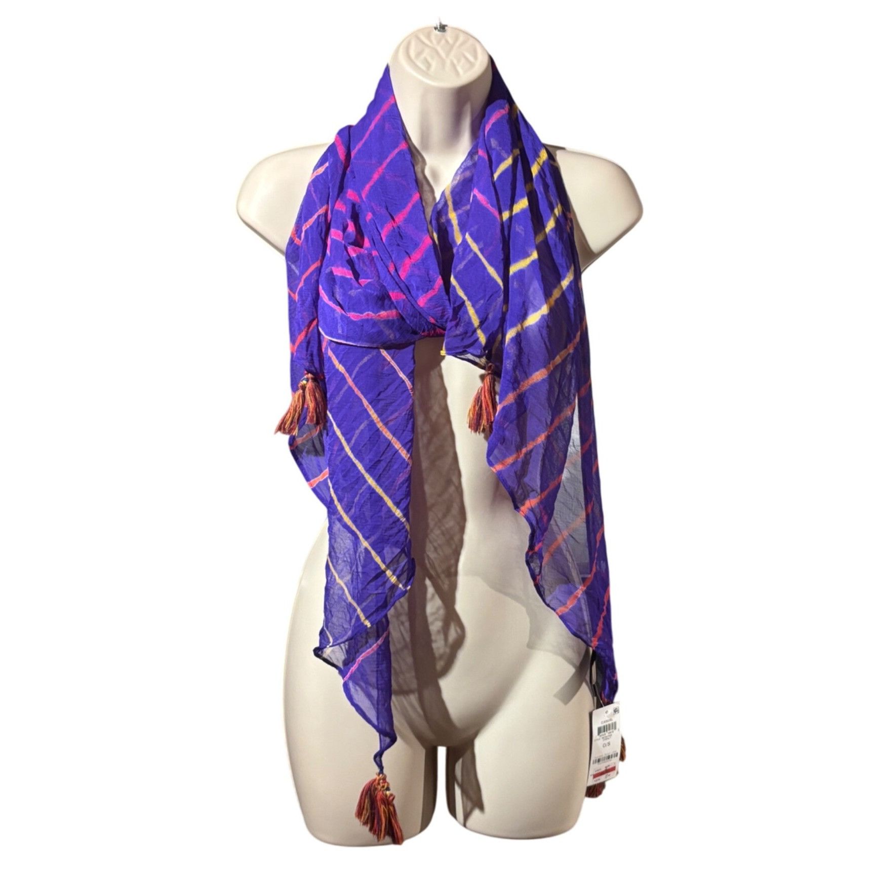 Other INC International Concepts INC Tie-Dyed Stripes Bias Scarf, Size ONE SIZE - 11 Thumbnail