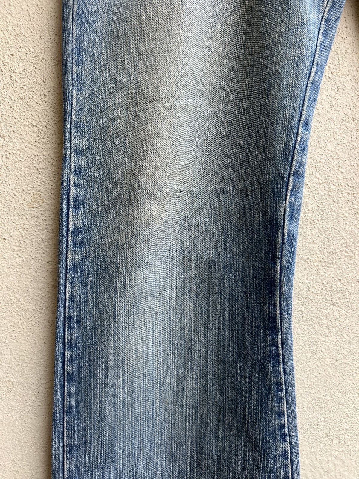 Japanese Brand Rupert Japan Double Waist Fade Mud Blue Denim Flare Jeans Size US 34 / EU 50 - 9 Thumbnail