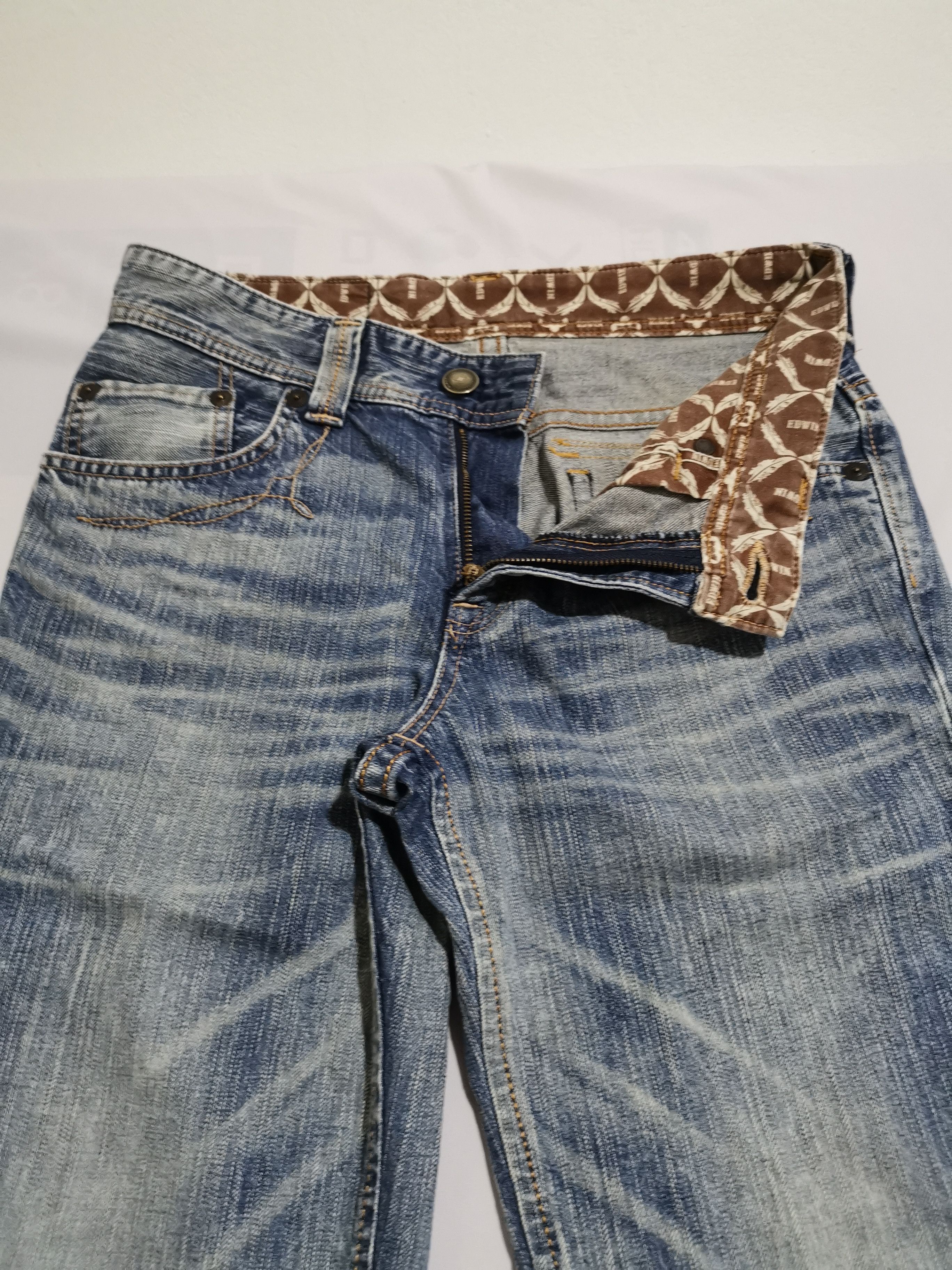 Japanese Brand × Jean × Vintage Flare Jeans Made In Japan Edwin Lightning Wash Jeans Size US 32 / EU 48 - 7 Thumbnail