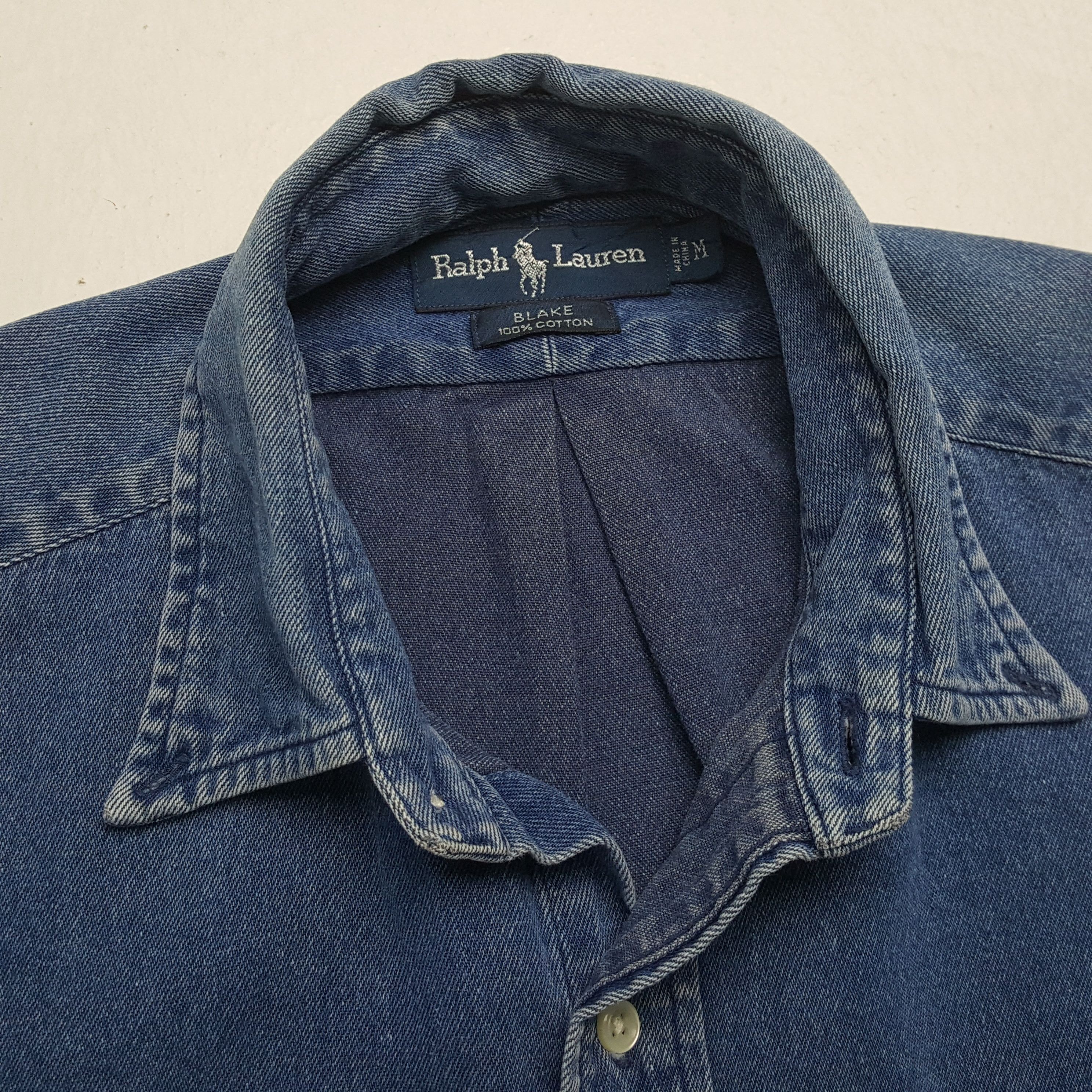 Polo Ralph Lauren × Vintage Vintage POLO by RALPH LAUREN Fashion Brand Denim Shirts Size US M / EU 48-50 / 2 - 7 Thumbnail