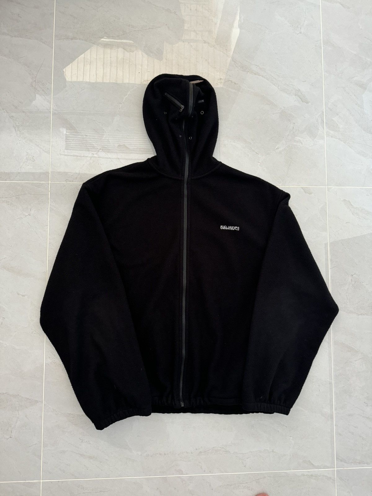 Vetements *RARE* Vetements SS19 Black Gimp Mask Bullet Fleece Hoodie Size US L / EU 52-54 / 3 - 7 Thumbnail