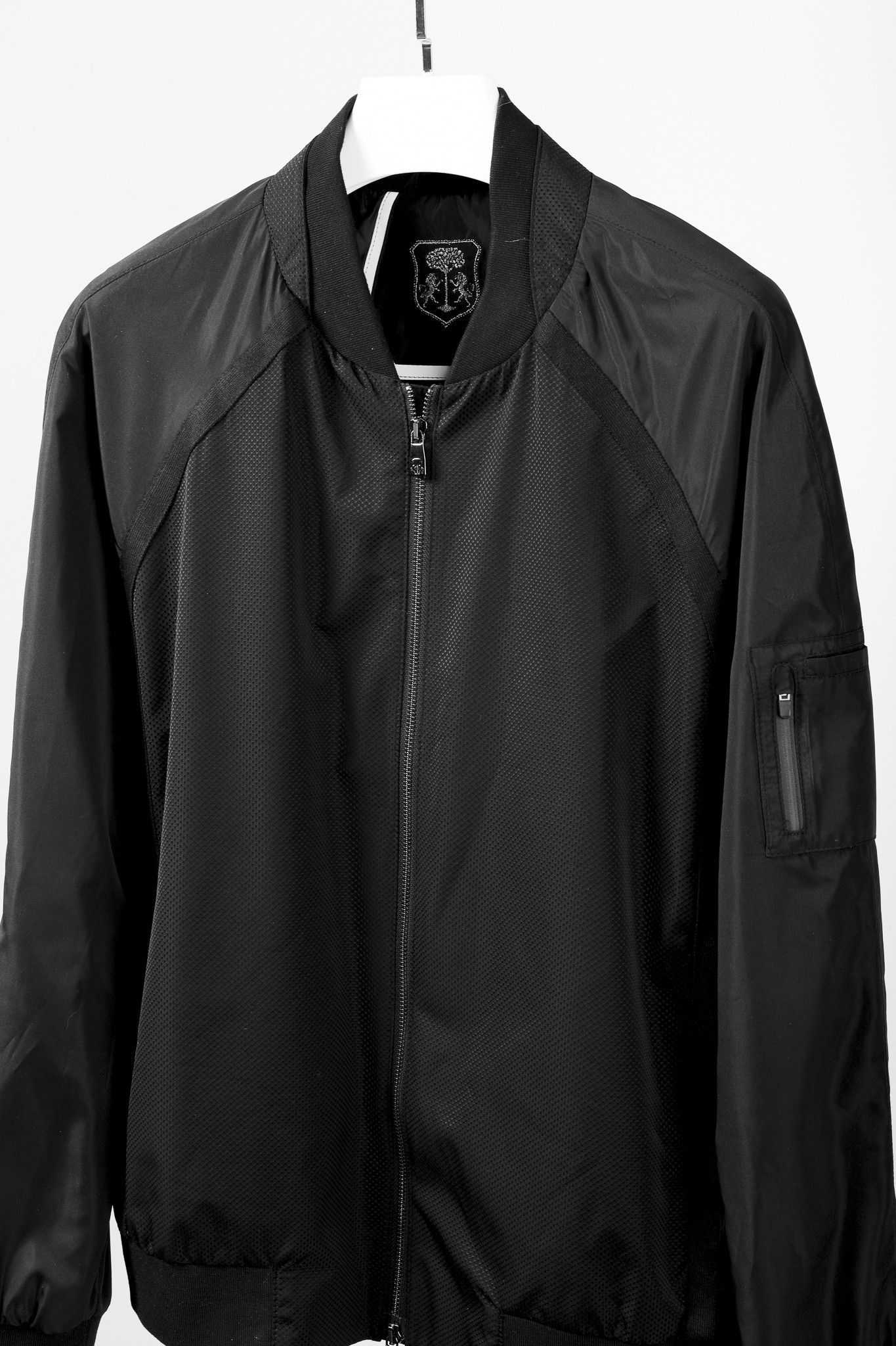 Corneliani Corneliani Black Combi Zip Sporty Bomber Jacket Size US XL / EU 56 / 4 - 3 Thumbnail