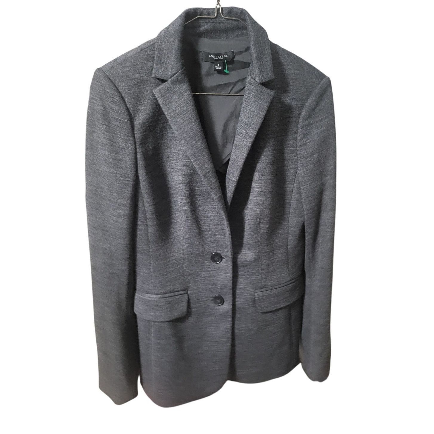 Ann Taylor Ann Taylor Dark Gray Suit Blazer/Jacket - Size 4 Size S / US 4 / IT 40 - 1 Thumbnail