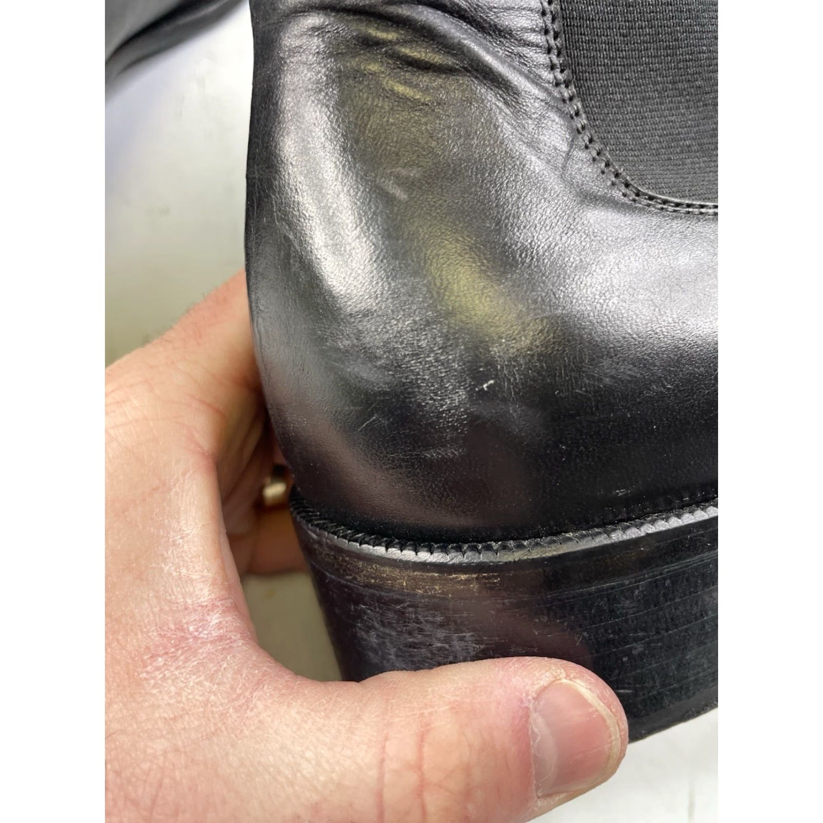Vintage VINTAGE Jo Ghost Chelsea Boots Black Leather Mens EU 44 US 11 Italy Chelsea Boots Mens Leather Black 44 11 Jo Ghost Boots Ghost Moderate wear Size US 11 / EU 44 - 7 Thumbnail