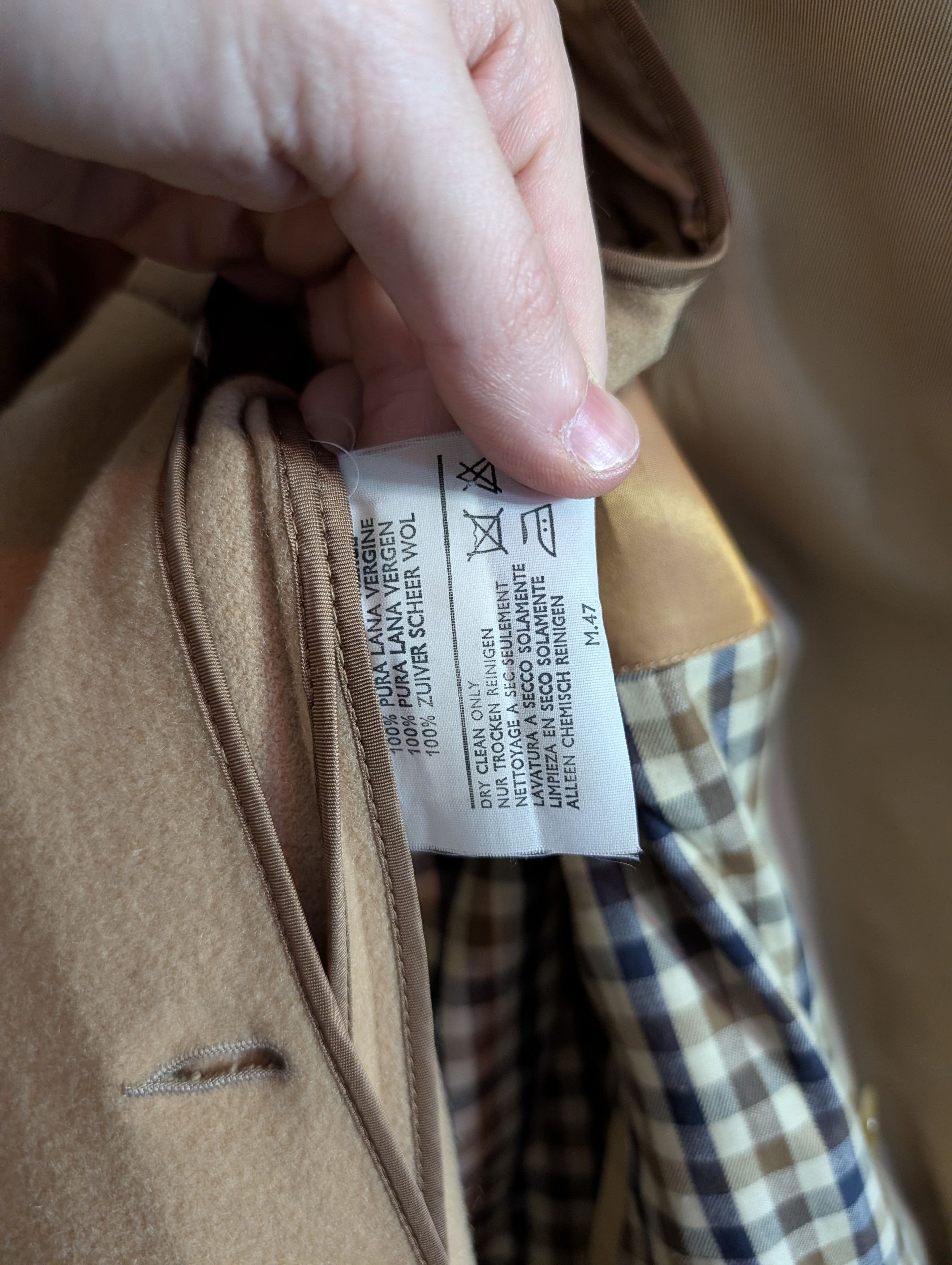 Aquascutum Khaki for Barney's wool lined leather buckle trench coat Size US L / EU 52-54 / 3 - 16 Thumbnail
