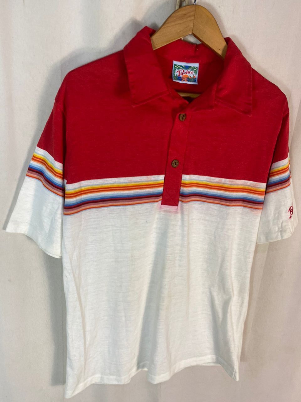 Vintage Vintage pipeline rainbow stripe polo shirt Size US M / EU 48-50 / 2 - 6 Thumbnail