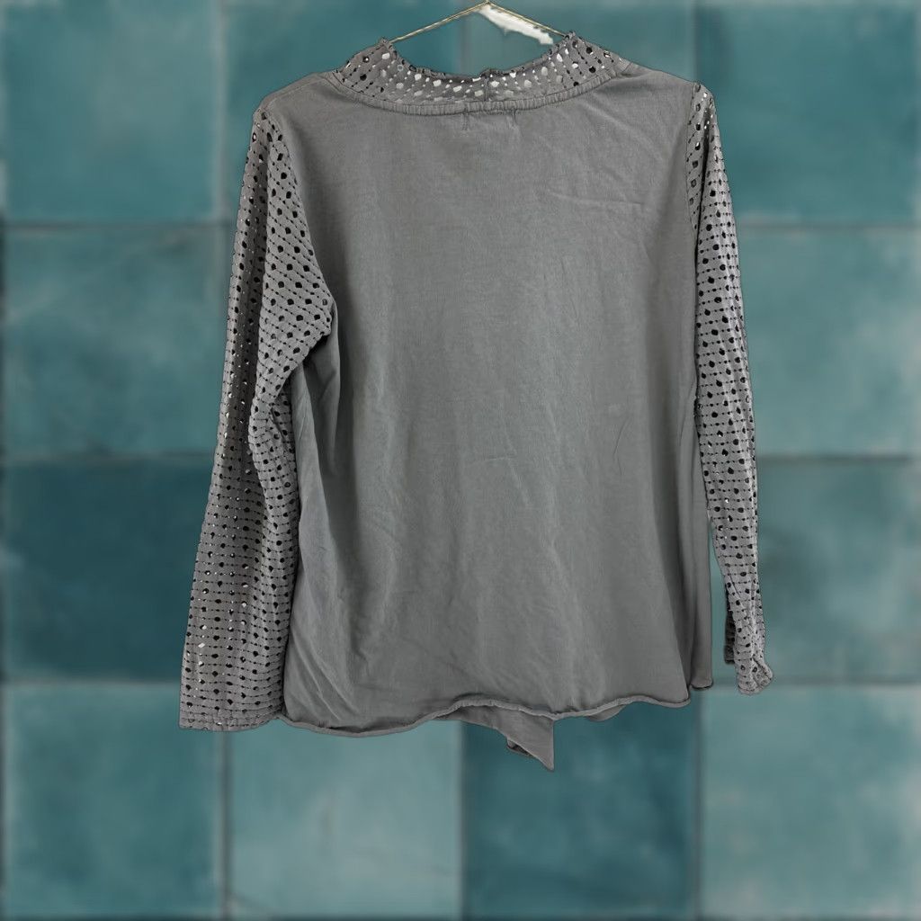 Vintage VINTAGE Fenini Shirt Women’s M Medium Grey Blouse Top Size M / US 6-8 / IT 42-44 - 1 Thumbnail