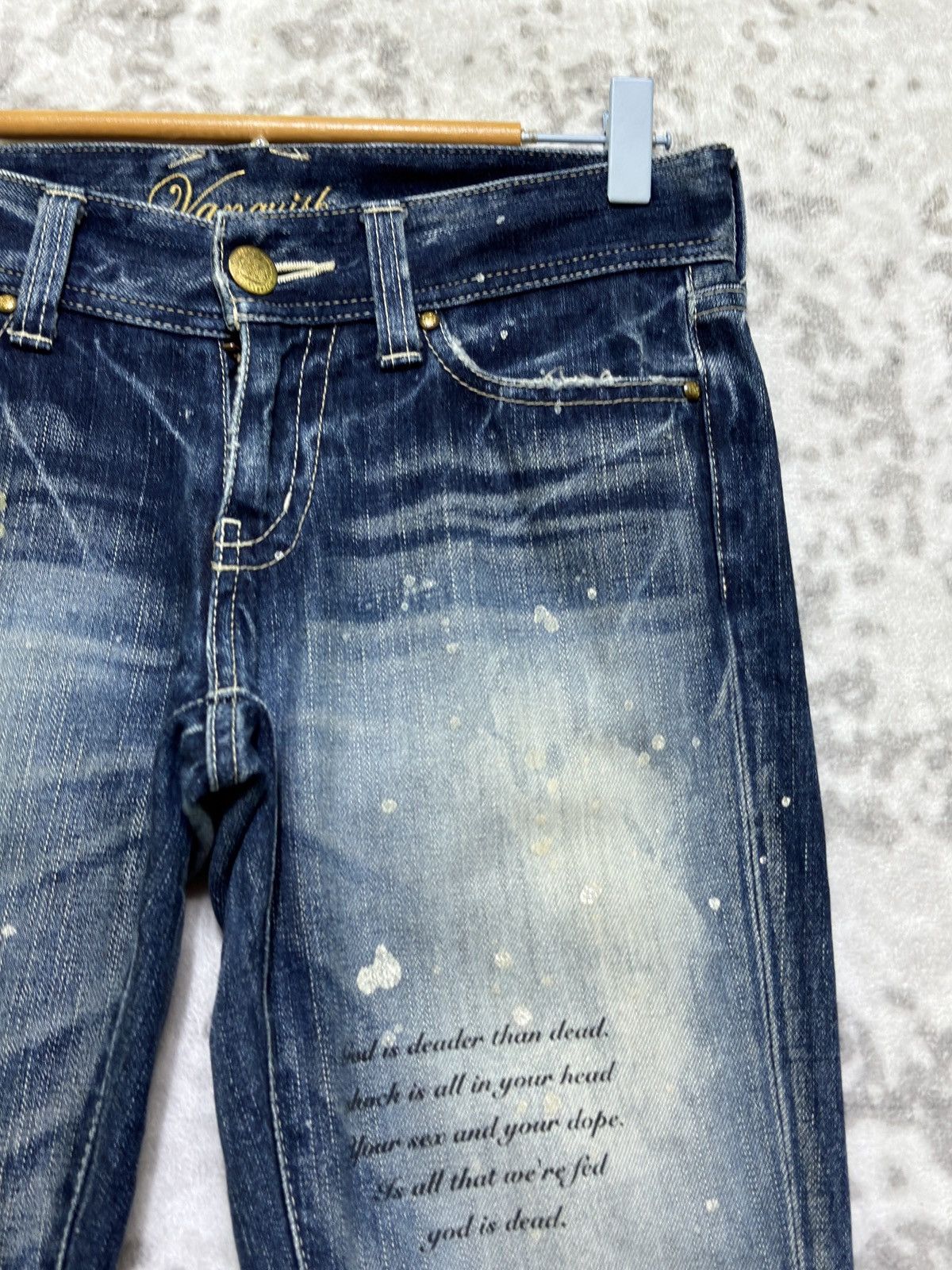 Vanquish Vintage Vanquish Distressed Paint Splatter Flared Low Rise Size US 30 / EU 46 - 5 Thumbnail