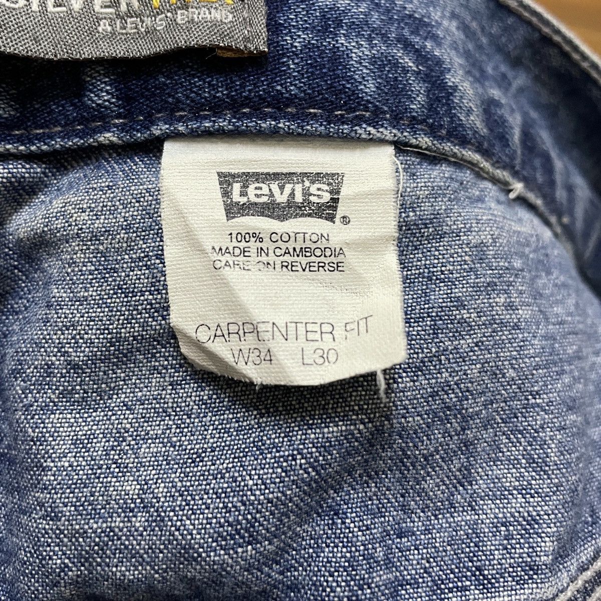Levi's Very Rare Vintage Levis SilverTab Carpenters Baggy 2000s Size US 34 / EU 50 - 11 Thumbnail