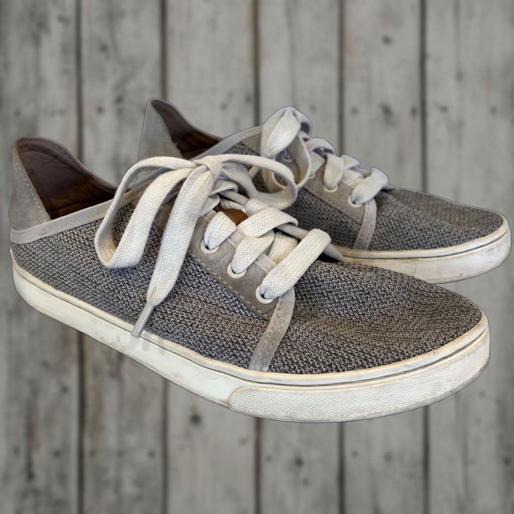 Olukai OluKai Pehuea Li Sneaker Women’s 7.5 Grey Knit Lightweight Casual Nonmarking Footwear Size US 7.5 / IT 37.5 - 1 Thumbnail