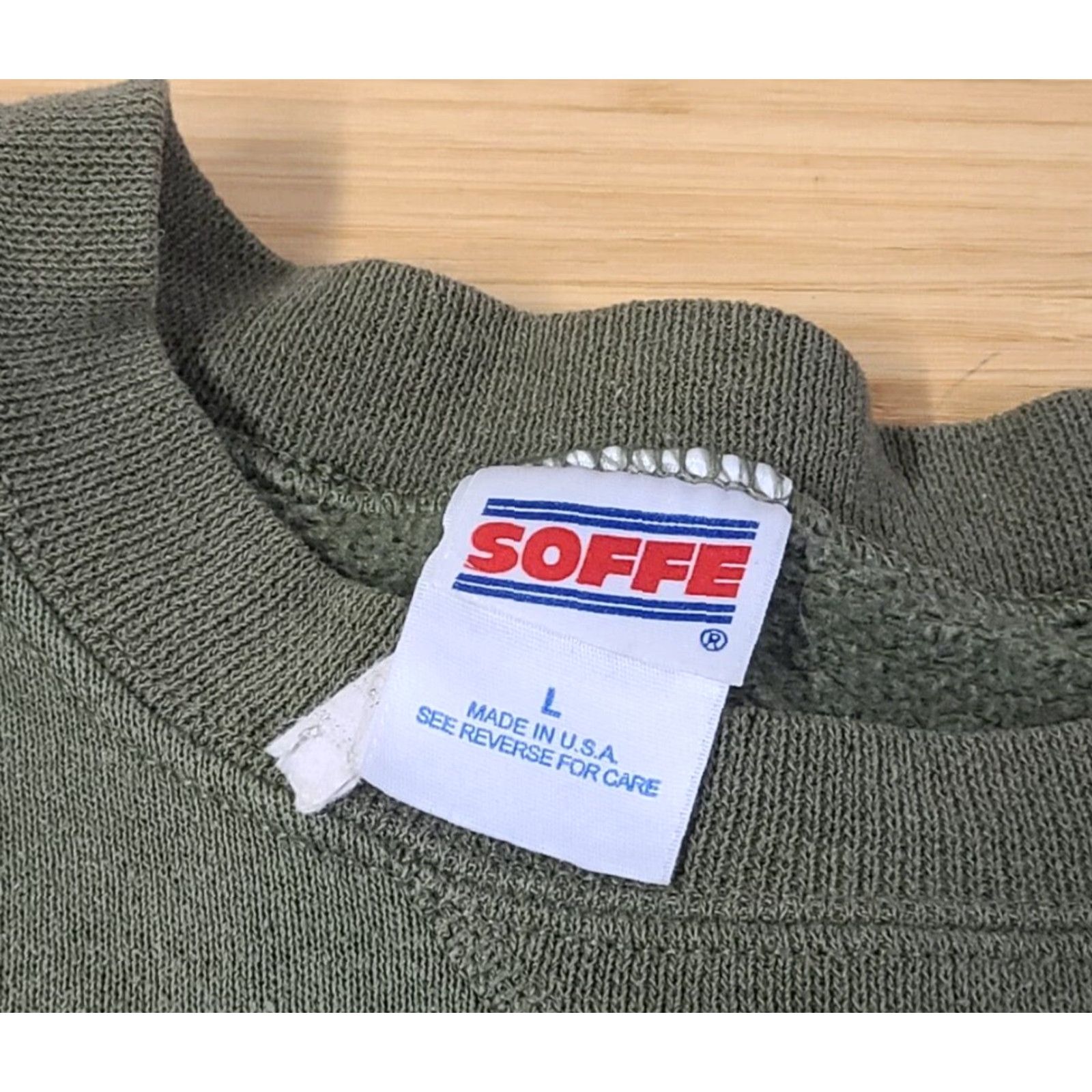 Soffe Soffe USMC Sweatshirt Men L Olive Green Logo Pullover Solid Knit Cotton Polyester USA Marines Size US L / EU 52-54 / 3 - 5 Thumbnail