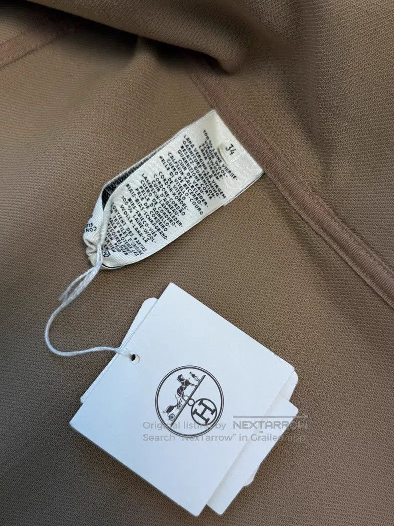 Hermes Hermes Khaki short jacket Size XXS / US 00 / IT 34 - 3 Thumbnail