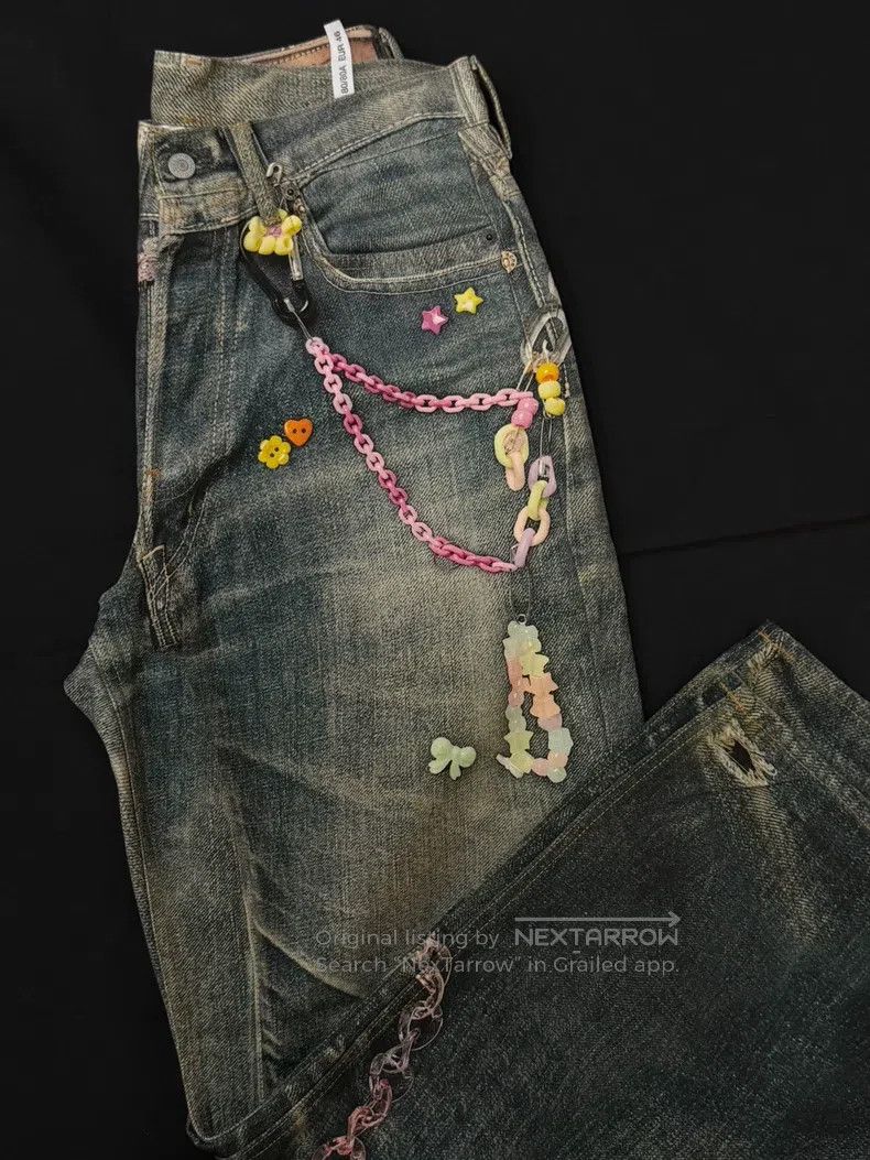 Acne Studios Acne Studios Distressed Washed Candy Chain 3D Printed Jean Size US 30 / EU 46 - 6 Thumbnail