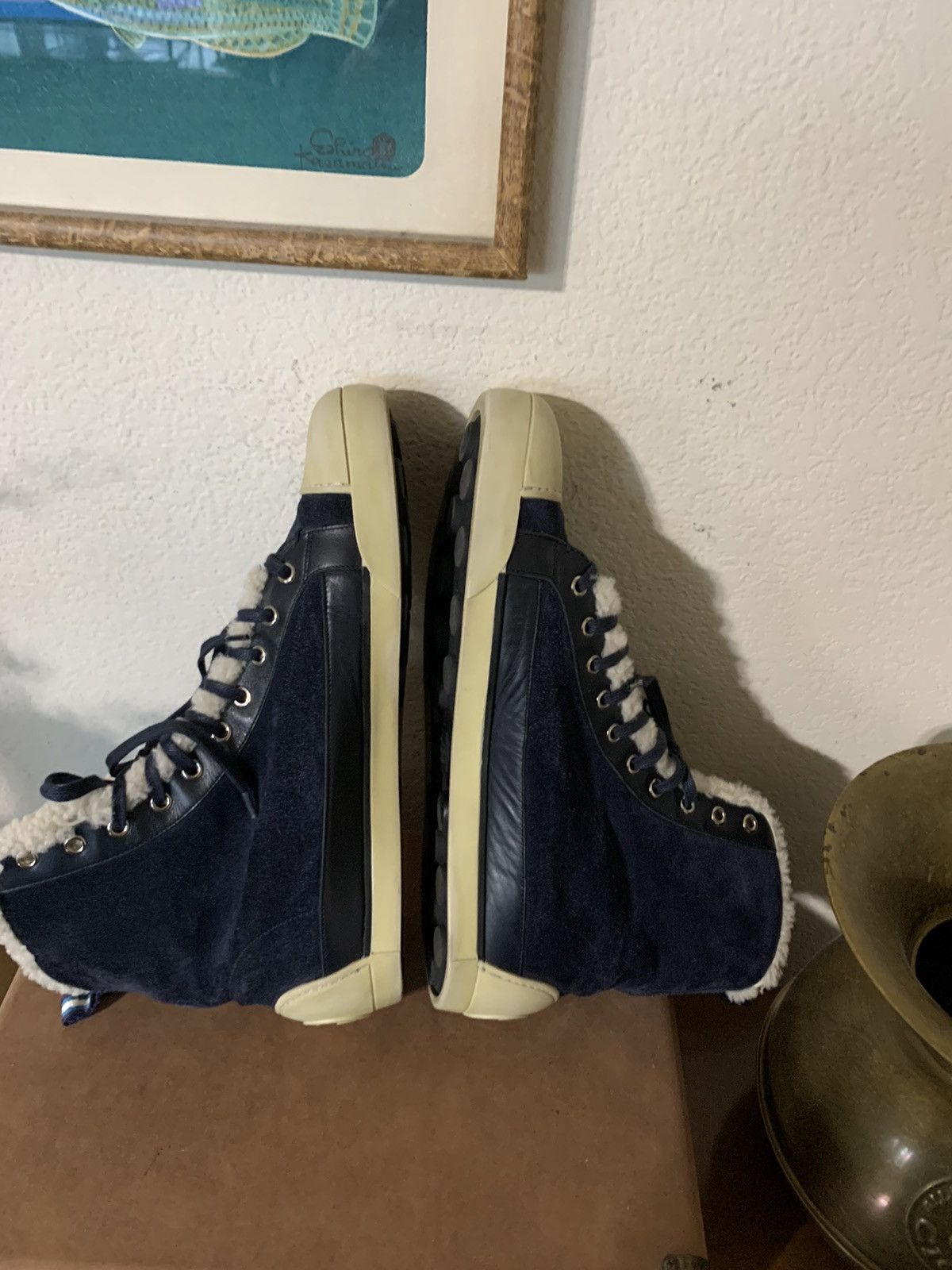 Gucci Suede Shearling Fashion Sneakers Size US 10.5 / EU 43-44 - 10 Thumbnail