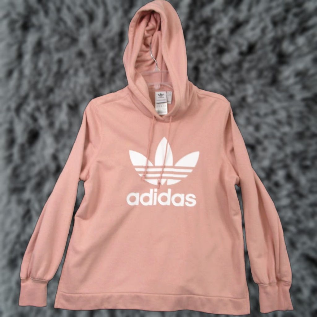 Adidas Adidas Hoodie Women Medium Pink Trefoil Logo Sweatshirt Size M / US 6-8 / IT 42-44 - 1 Thumbnail