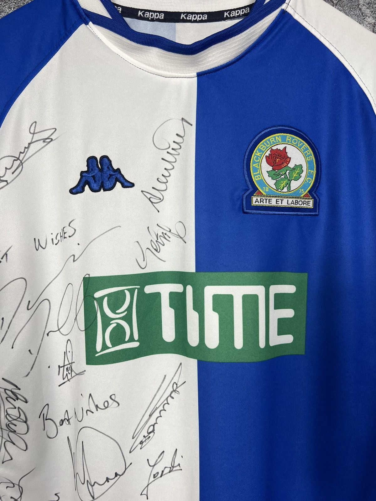 Kappa Vintage 2000 Blackburn Rovers Kappa Signed Jersey Tshirt Kit Size US XXL / EU 58 / 5 - 5 Thumbnail