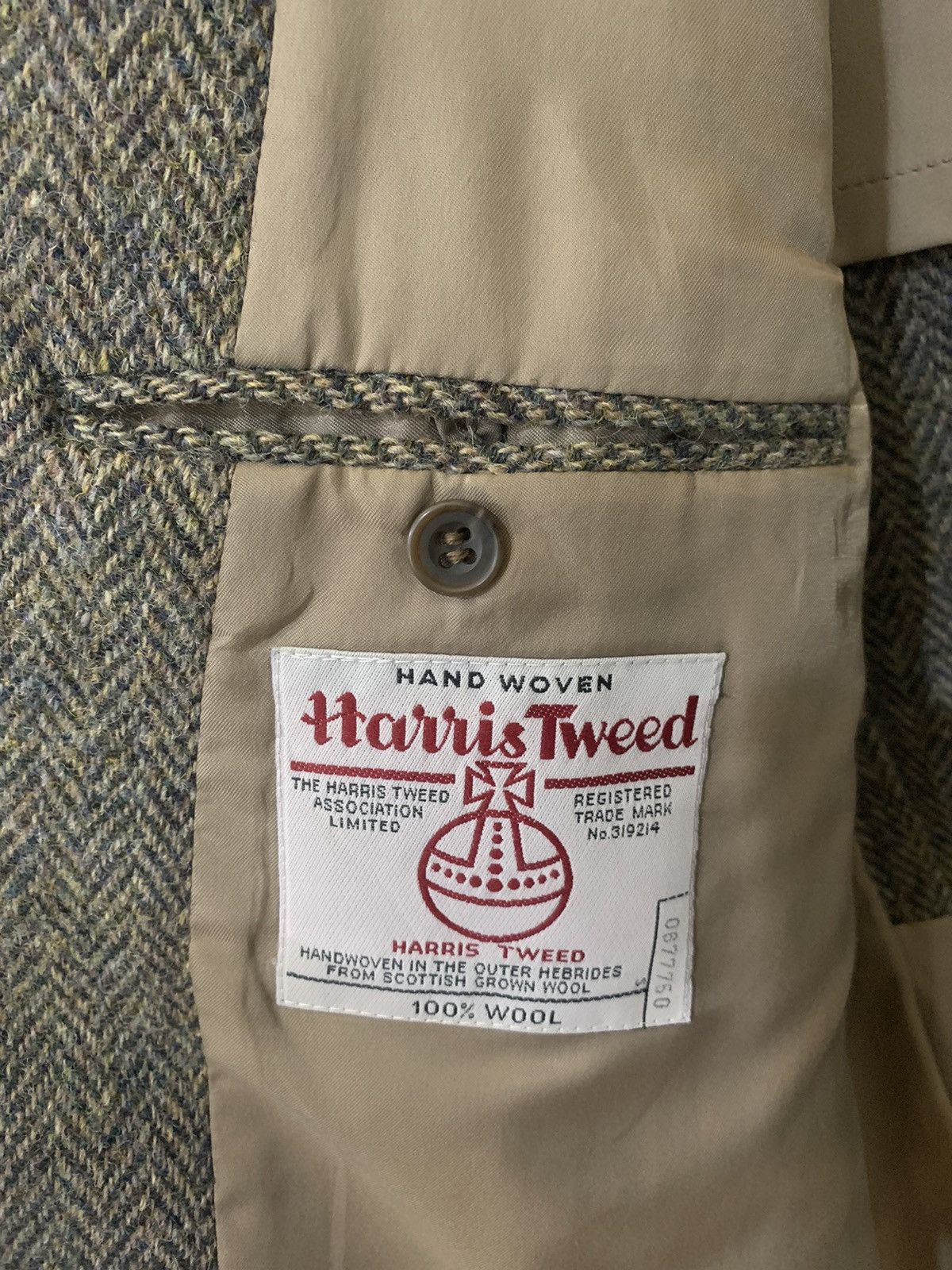 Harris Tweed Vintage Flying Cross x harris tweed wool jacket Size 42L - 14 Thumbnail