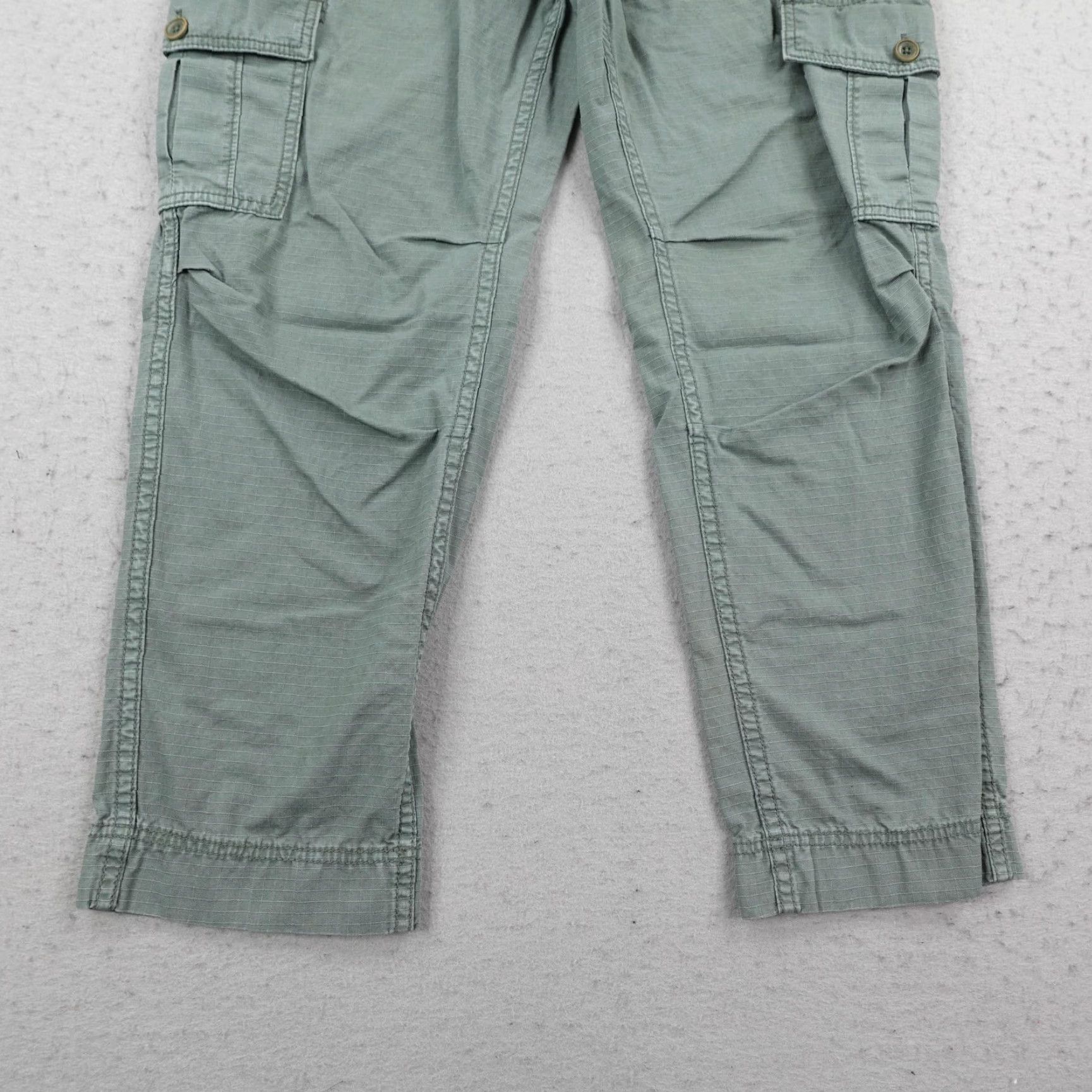 Anthropologie Anthropologie Pants Womens 30 Green Cargo Utility Ripstop Straight Cropped Boho Size 30" / US 8 / IT 44 - 3 Thumbnail