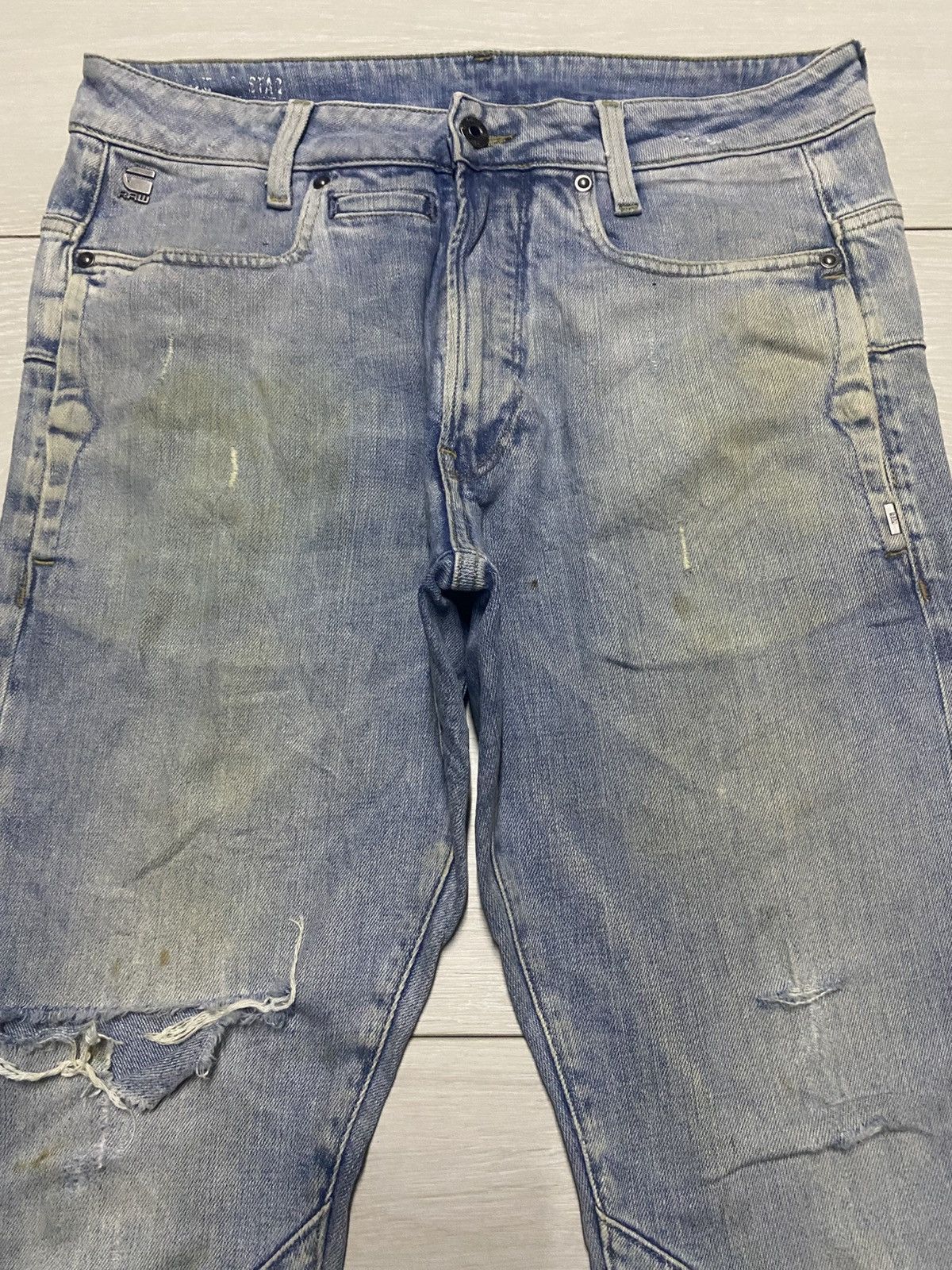 G-Star Vintage G star Raw Curve Leg Grunge Slim Fit Jeans Size US 32 / EU 48 - 3 Thumbnail