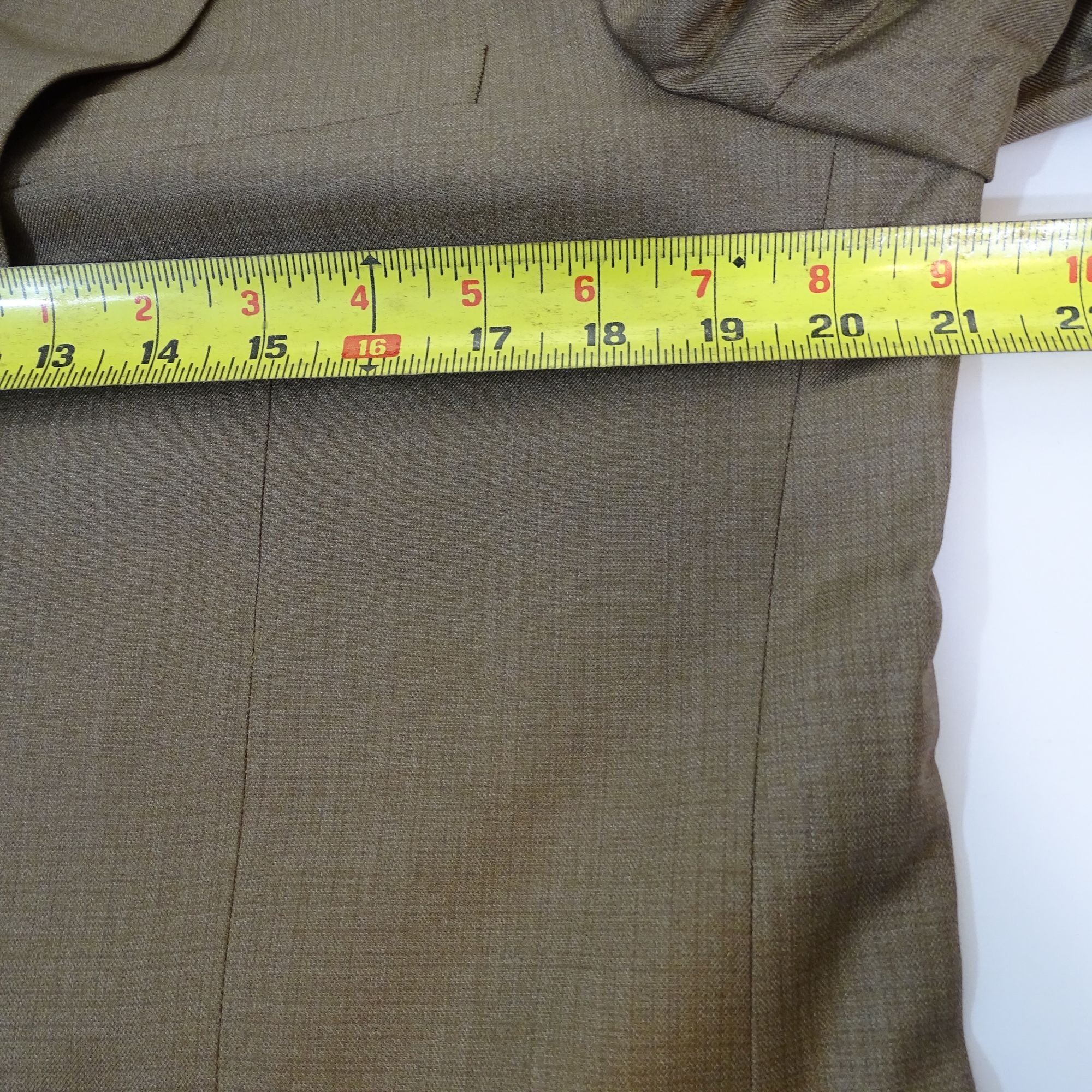 Other Renoir Mens Light Brown 2-Button Suit Jacket Size 38 LONG Size 38L - 8 Thumbnail