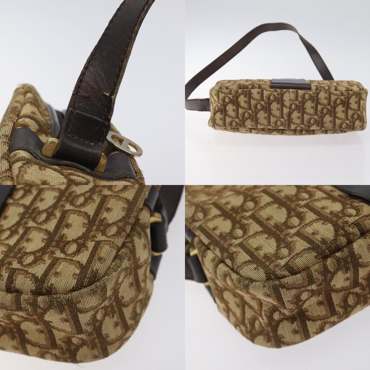 Dior DIOR Trotter Canvas Shoulder Bag Brown Gold Size ONE SIZE - 10 Thumbnail