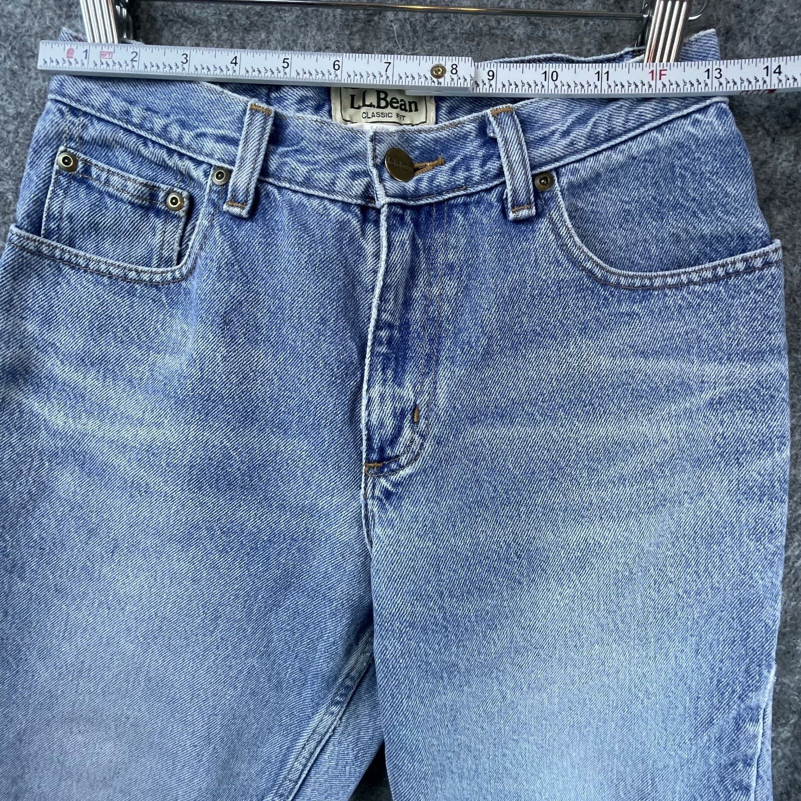 L.L. Bean Vintage L.L.Bean Jeans Womens 6P Denim Straight Taper Ripped Size 26" / US 2 / IT 38 - 8 Thumbnail