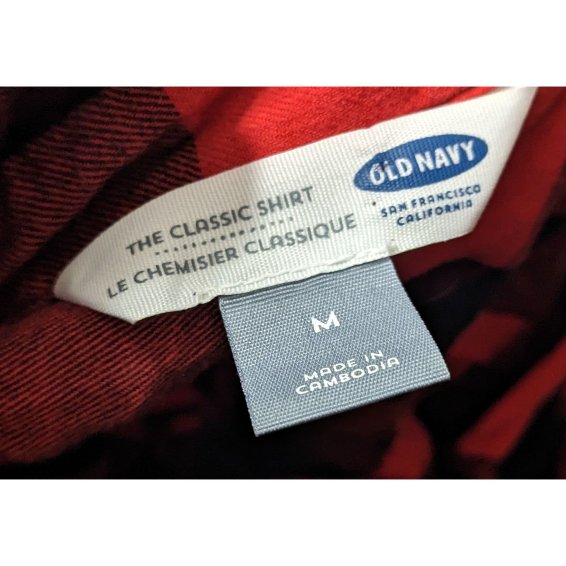 Old Navy Old Navy Grunge Red And Black Buffalo Plaid Button Down Top Size M / US 6-8 / IT 42-44 - 3 Thumbnail