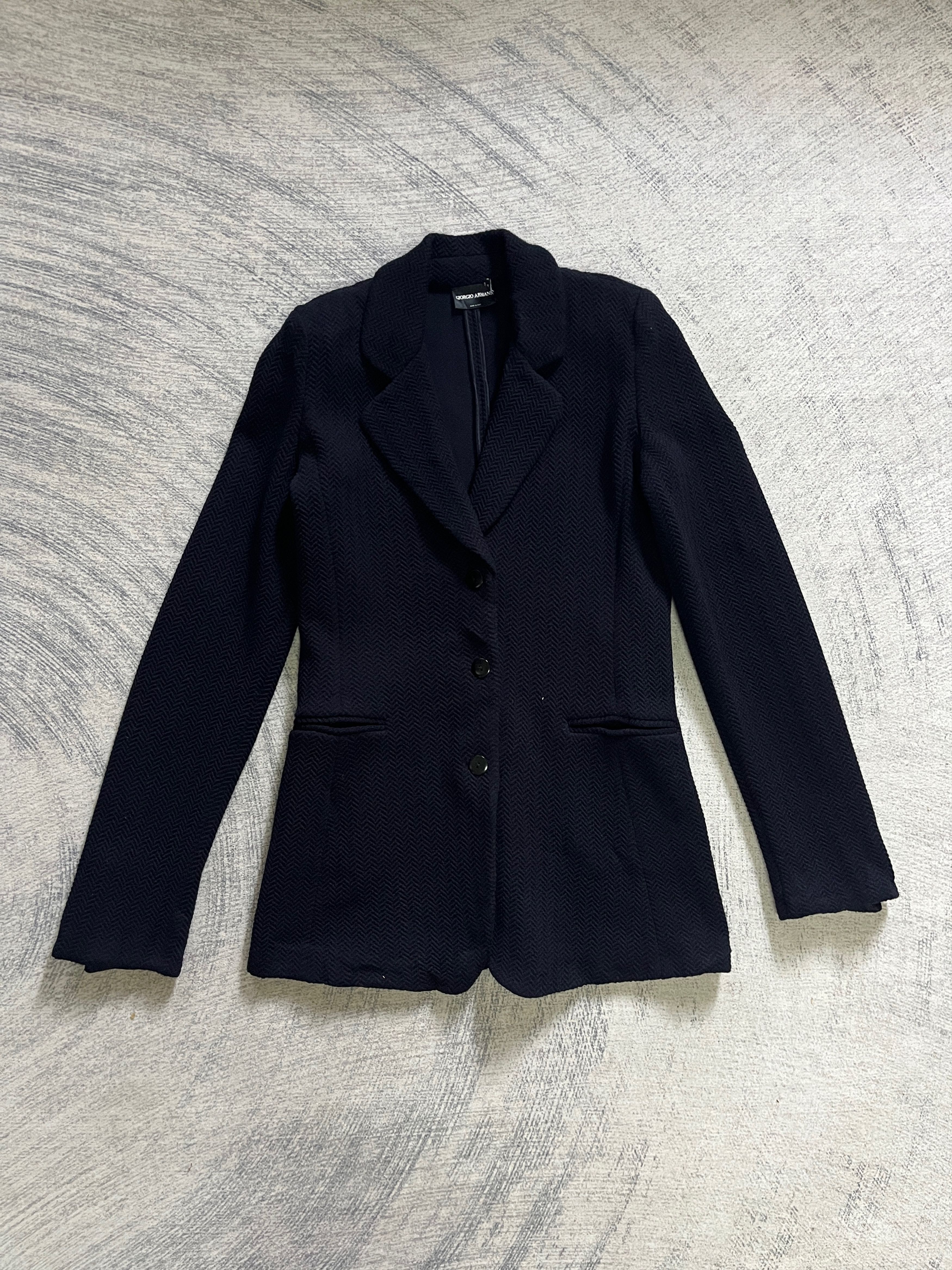 Giorgio Armani Vintage Giorgio Armani Italy Structured Wool Blazer Size 38 Size S / US 4 / IT 40 - 1 Thumbnail