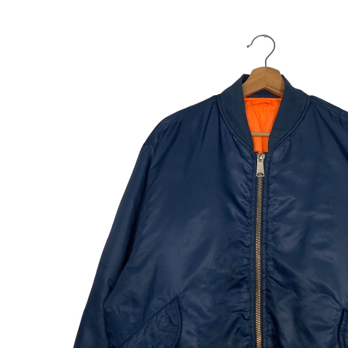 Vintage Vintage 90's Blue Bomber Jacket #2508-C113 Size US L / EU 52-54 / 3 - 6 Thumbnail
