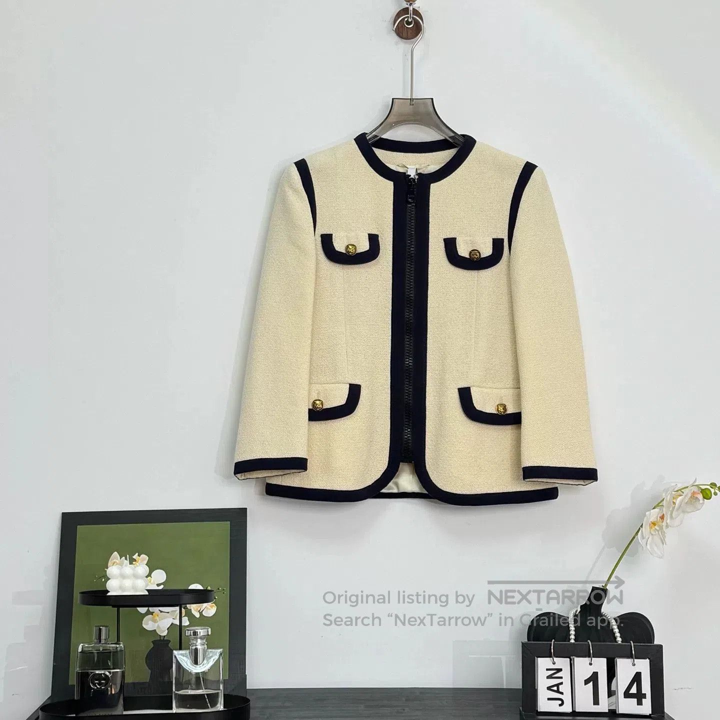 Gucci Gucci Color-blocked Jacket with Gold Detail. Size M / US 6-8 / IT 42-44 - 1 Thumbnail