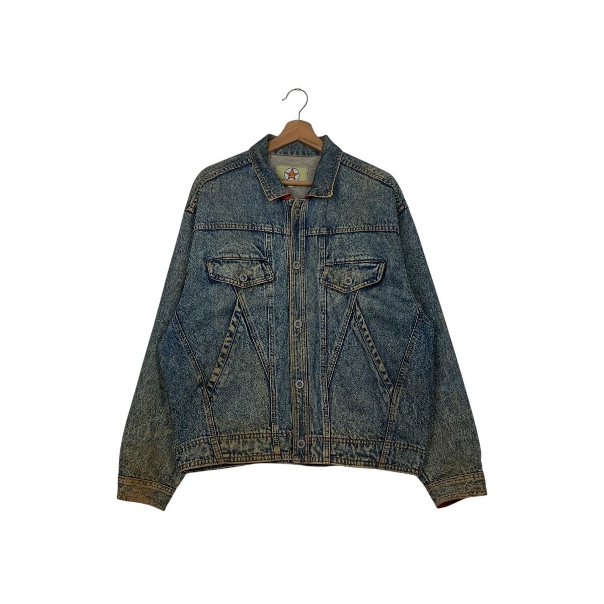 Japanese Brand Vintage CLUB & TEAM Blue Way Company Denim Jacket #2575-C116 Size US M / EU 48-50 / 2 - 1 Thumbnail
