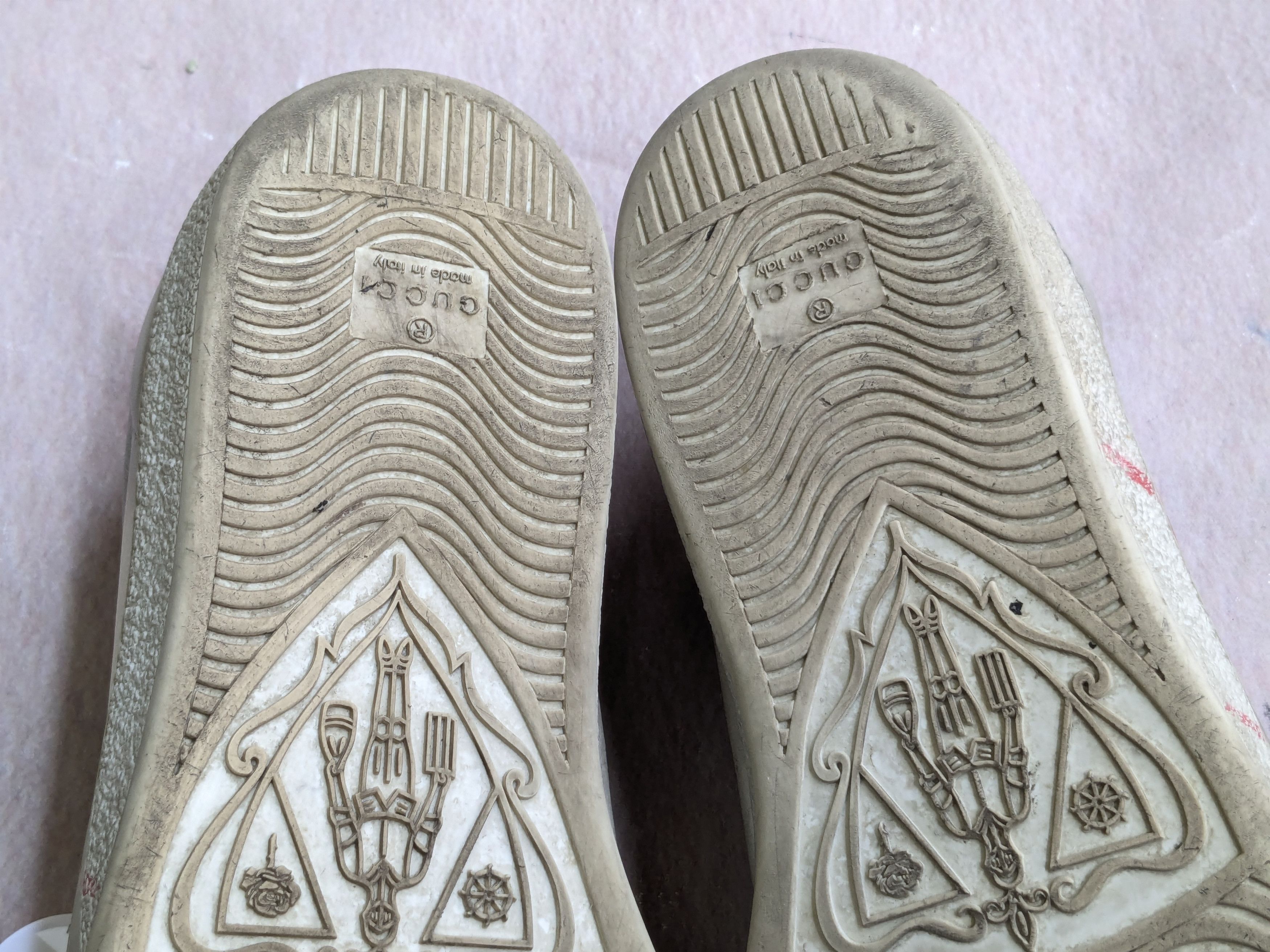 Gucci Gucci Ace Sneakers White 8.5 Distressed Low Tops Leather Size US 8.5 / EU 41-42 - 18 Thumbnail