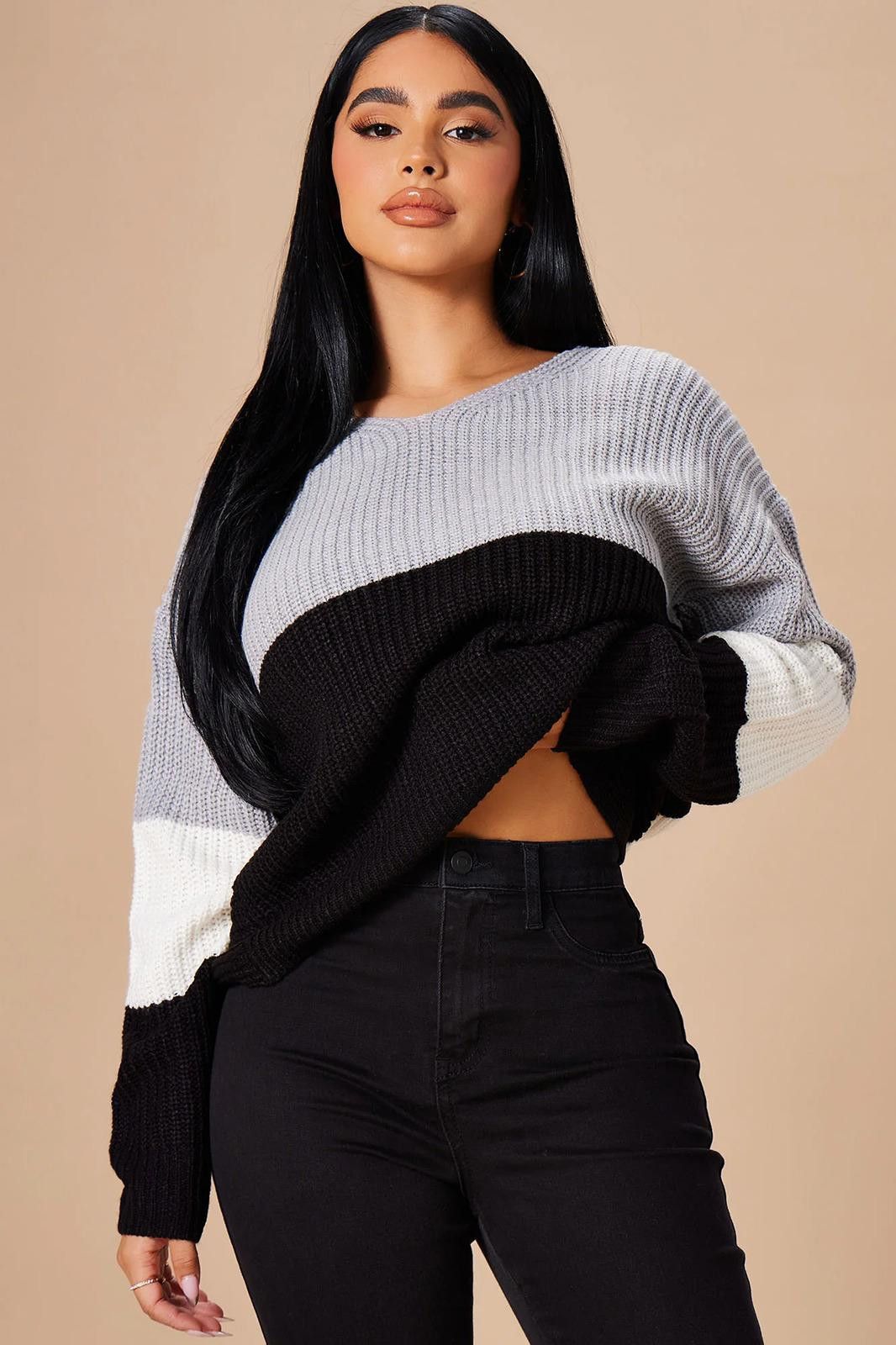 Fashion Nova Just A Little Twisted Sweater - Black Size M / US 6-8 / IT 42-44 - 4 Thumbnail