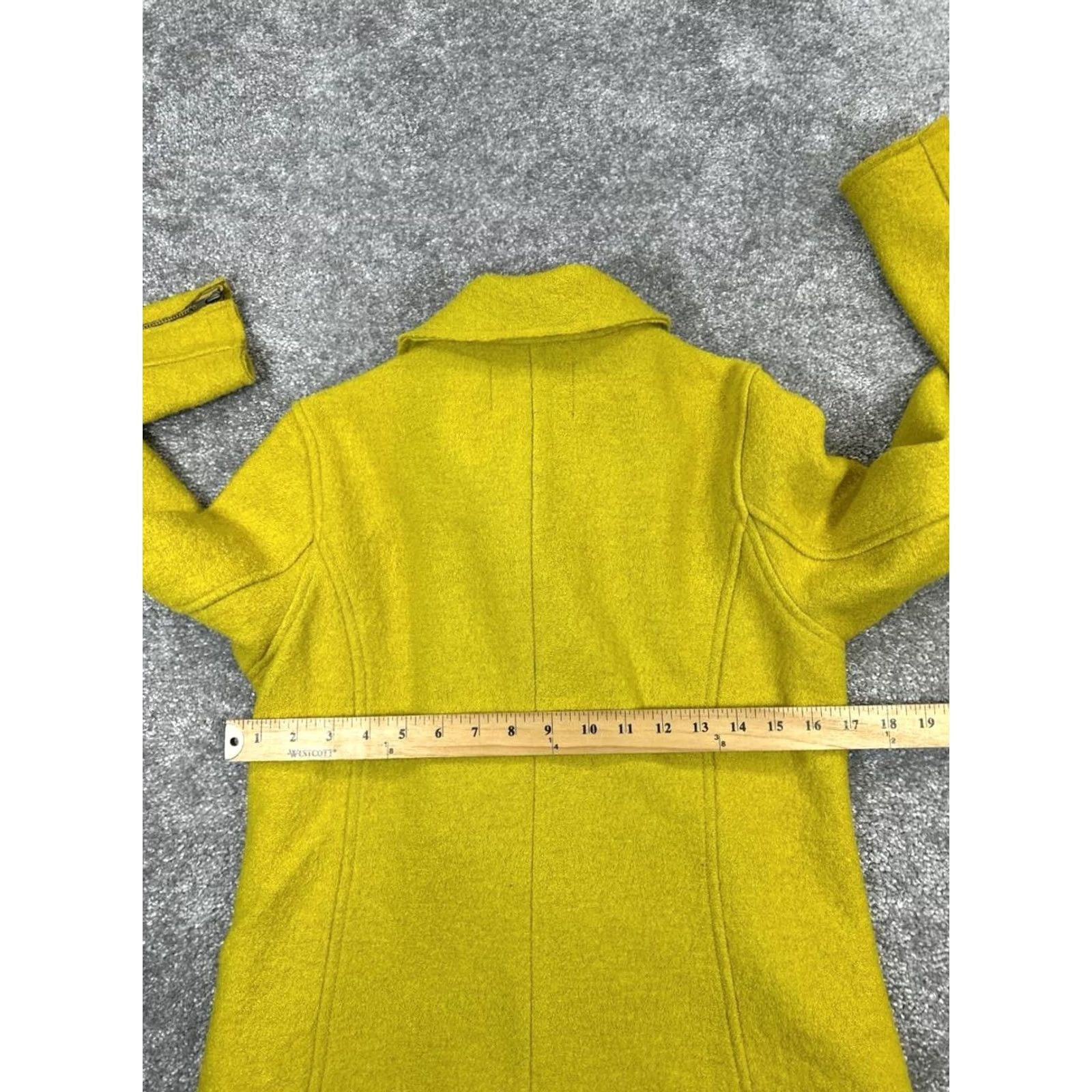Vintage Tahari Jacket Womens Small Yellow Wool Blend Full Zip Size S / US 4 / IT 40 - 5 Thumbnail