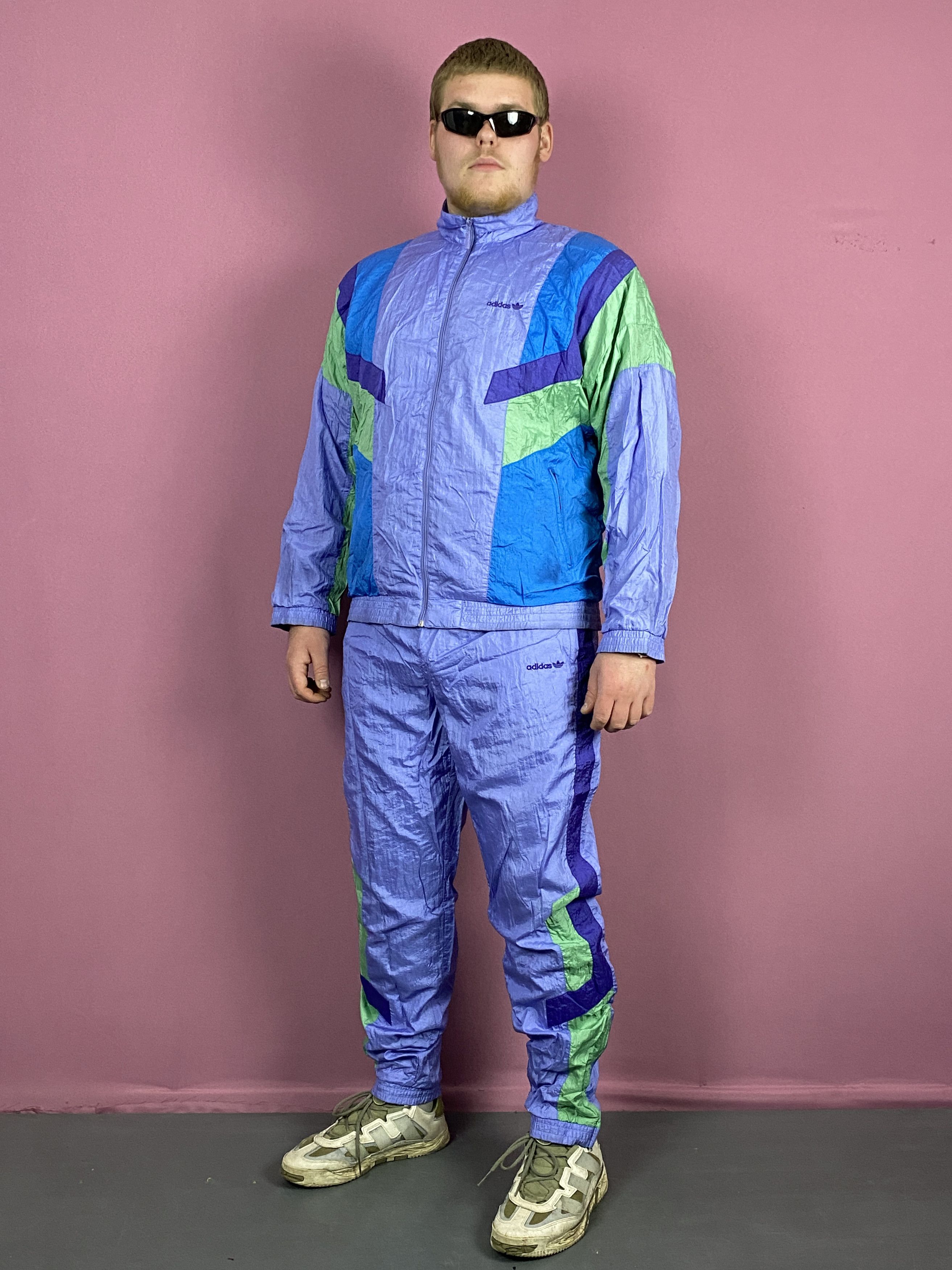 Adidas × Vintage 90s Adidas Vintage Men's Tracksuit Set - L Jacket & Pants Size US L / EU 52-54 / 3 - 2 Thumbnail