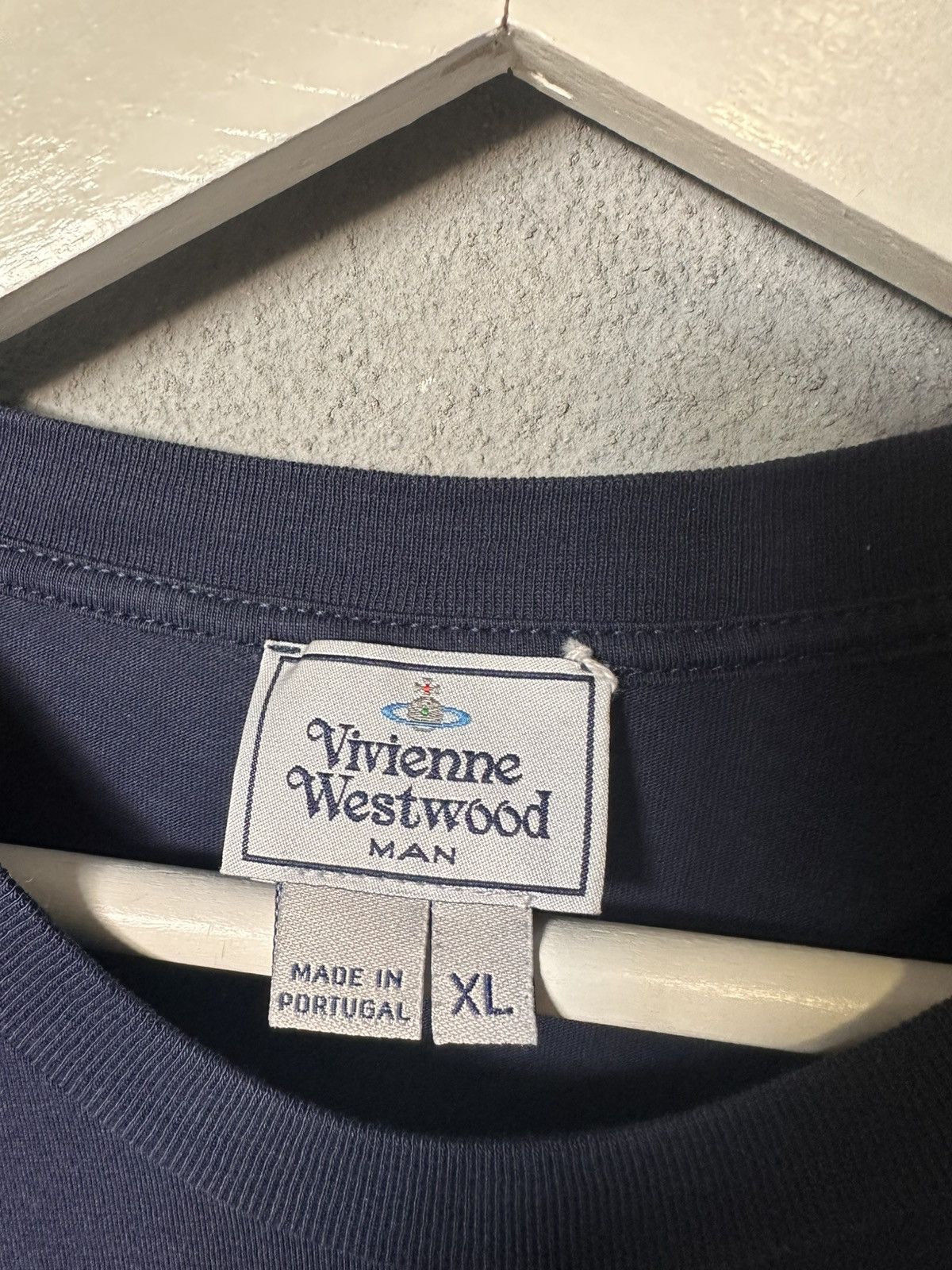 Vivienne Westwood 🔥 Vivienne Westwood Orb Logo Basic Slim T Shirt Blue Tee Y2K Size US XL / EU 56 / 4 - 4 Thumbnail