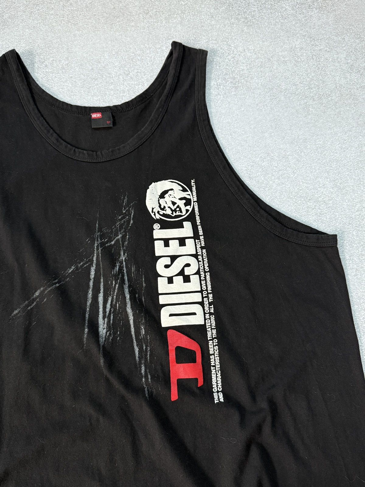Diesel Vintage Diesel Sleeveless T-Shirt Big Logo Black Y2K Japan Size US XXL / EU 58 / 5 - 4 Thumbnail