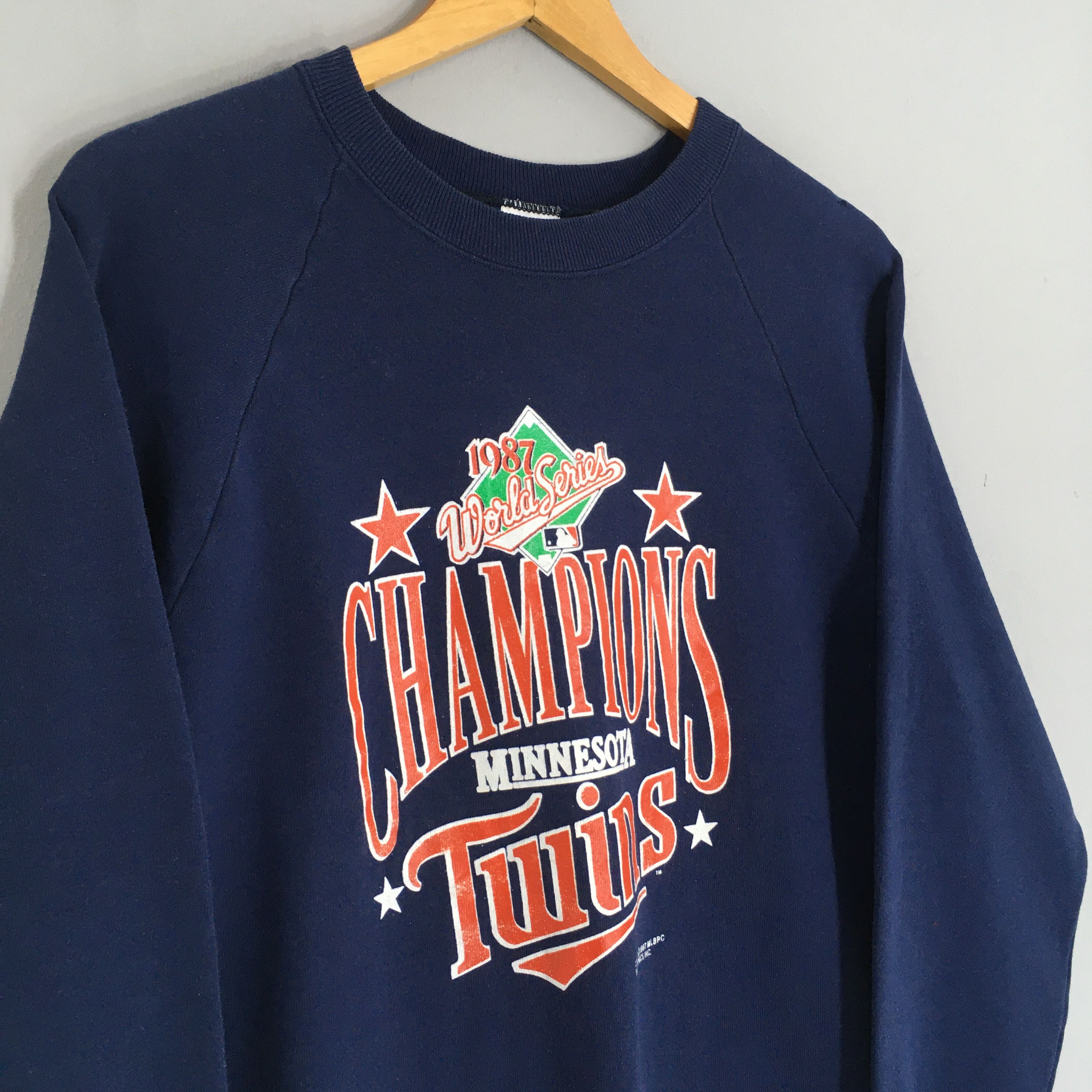 MLB × Vintage Vintage 80s Minnesota Twins MLB Sweatshirt Large Size US L / EU 52-54 / 3 - 3 Thumbnail