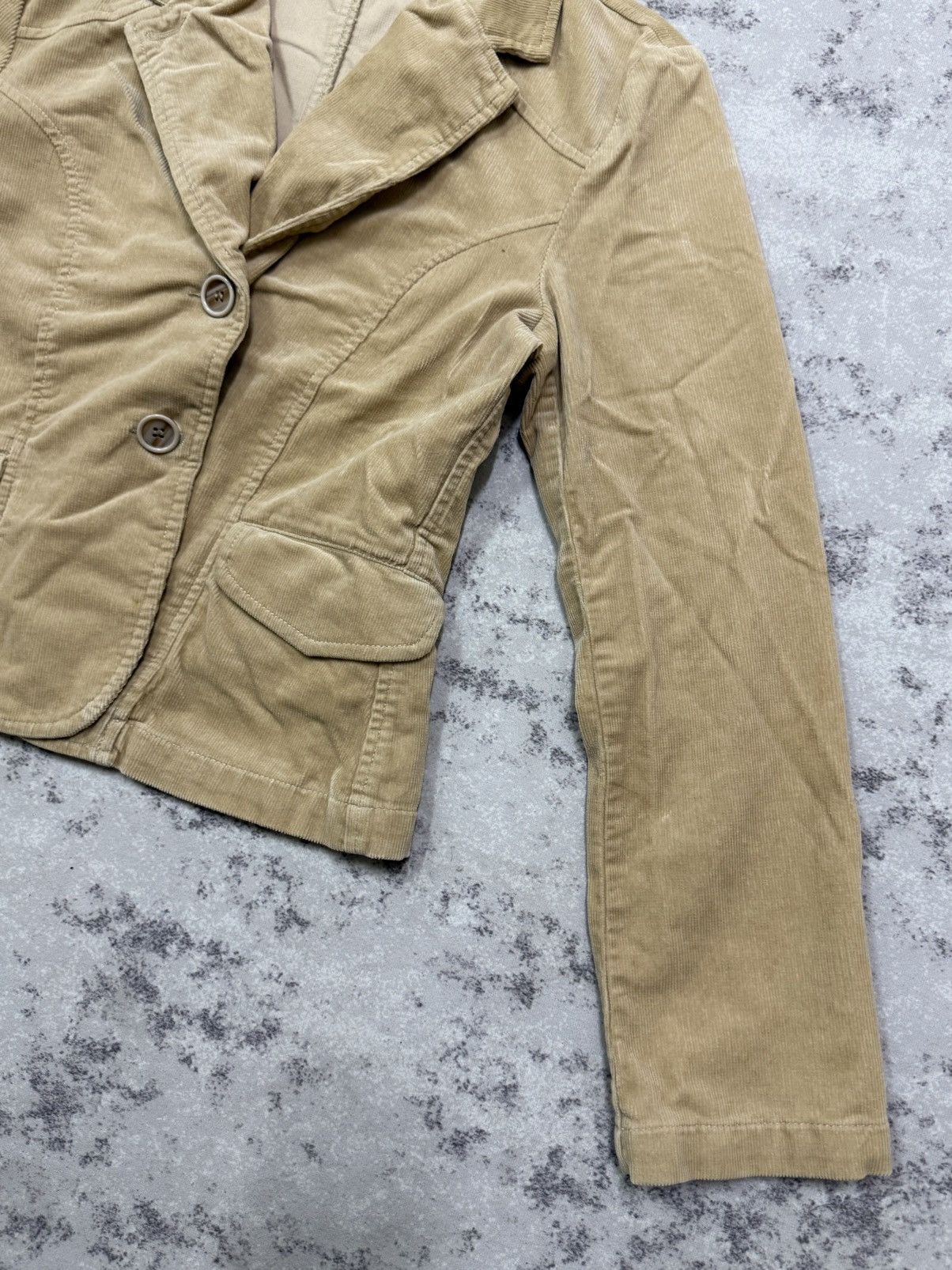 United Colors Of Benetton United colors of Benetton beige corduroy blazer Jacket Size XS / US 0-2 / IT 36-38 - 5 Thumbnail